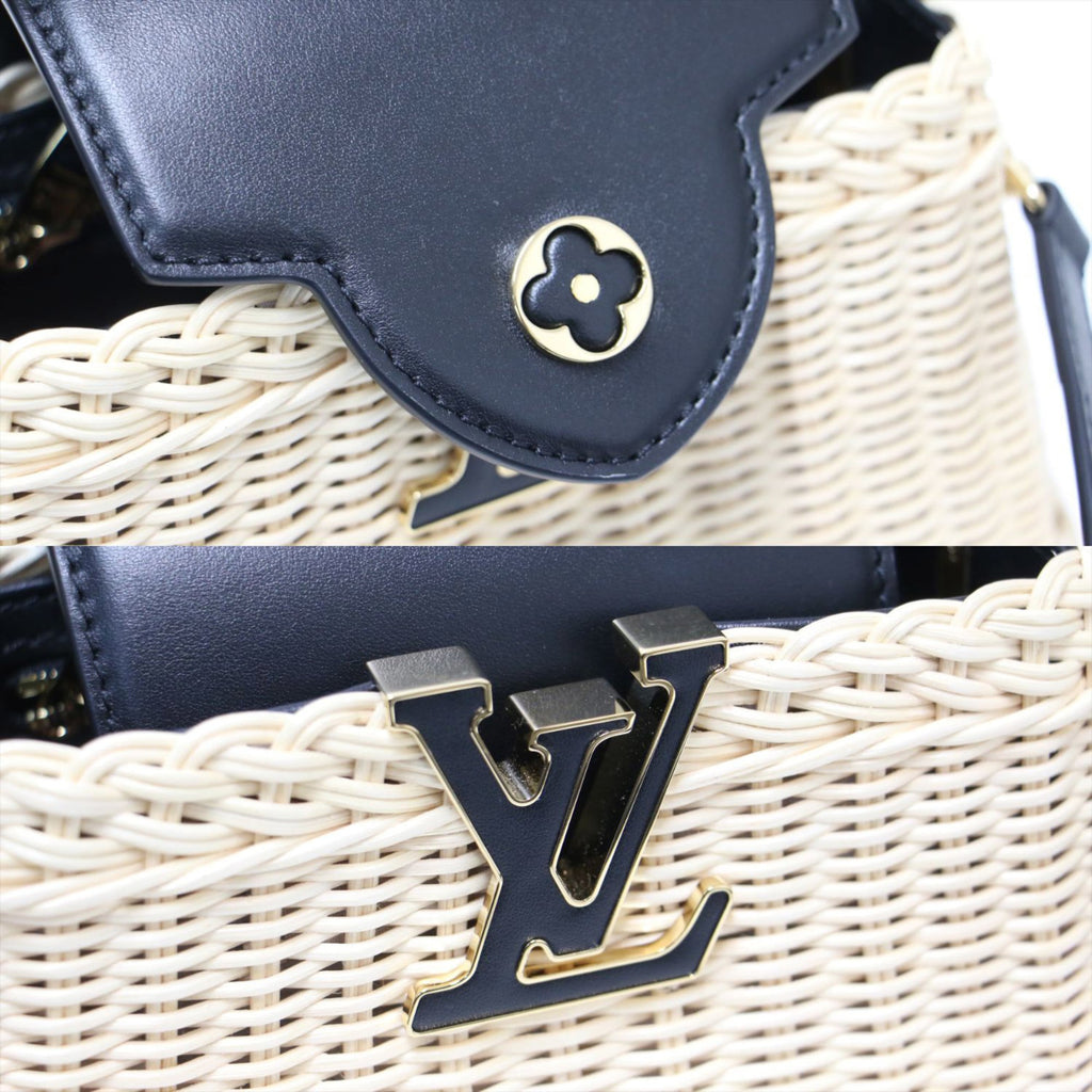 Louis Vuitton Black Natural Leather Handbag (Pre-Owned)