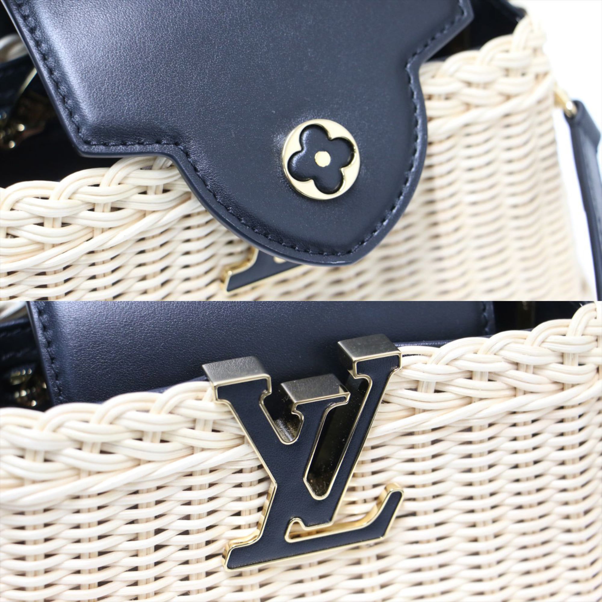 Louis Vuitton Black Natural Leather Handbag (Pre-Owned)