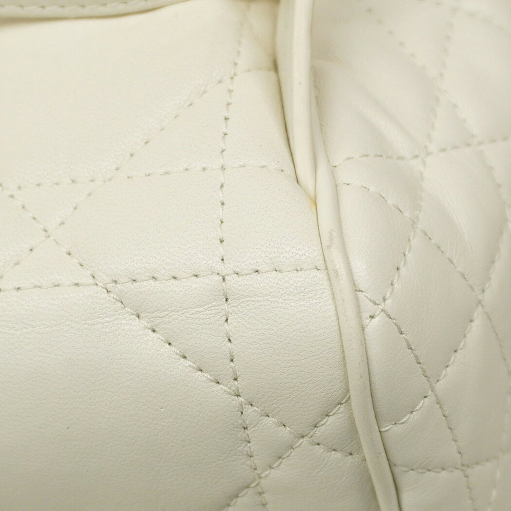 Christian Dior White Leather Backpack (Pre-Owned)
