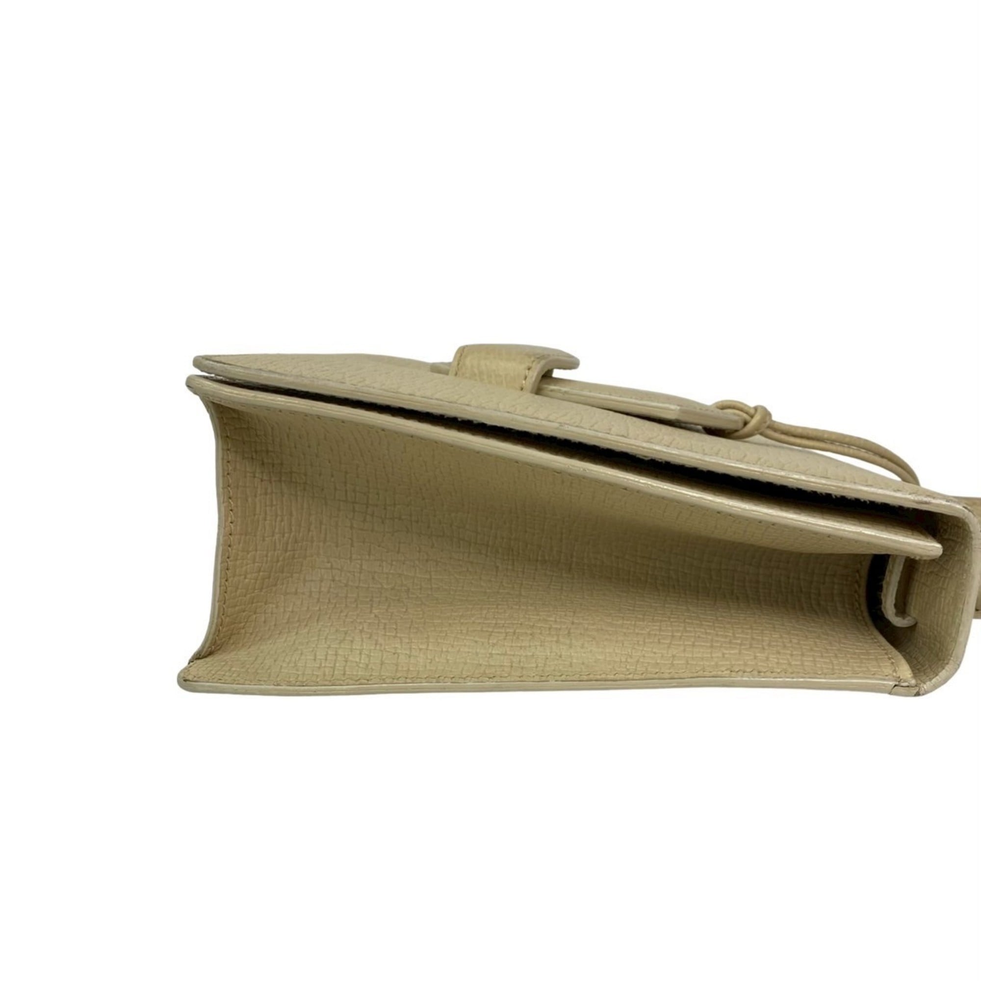 Loewe Beige Leather Handbag Shoulder Bag (Pre-Owned)