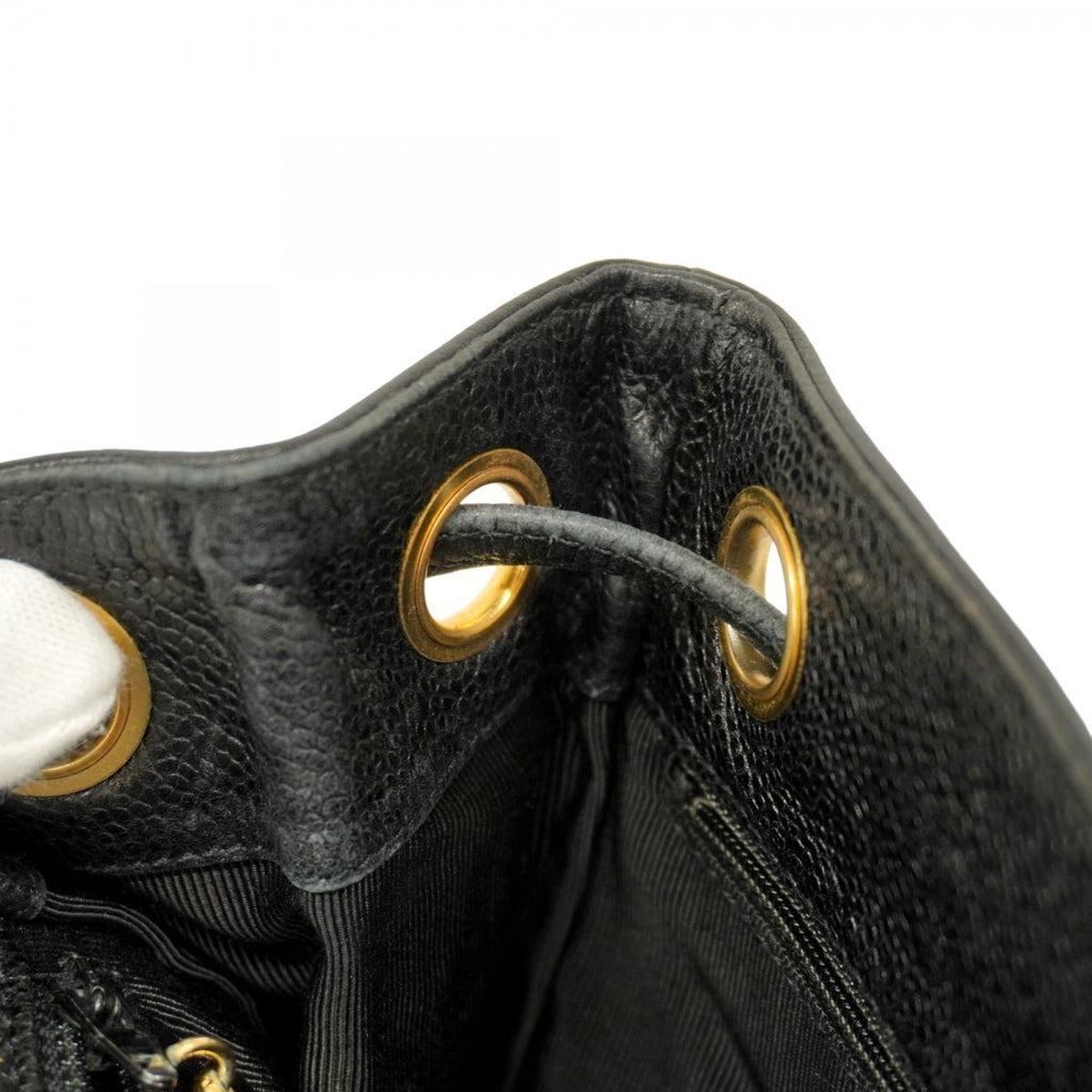 Chanel Black Grained Calfskin Backpack (Pre-Owned)