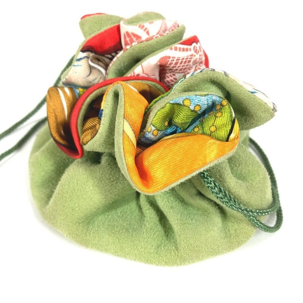 Hermes Multi-Color Silk Suede Pouch (Pre-Owned)