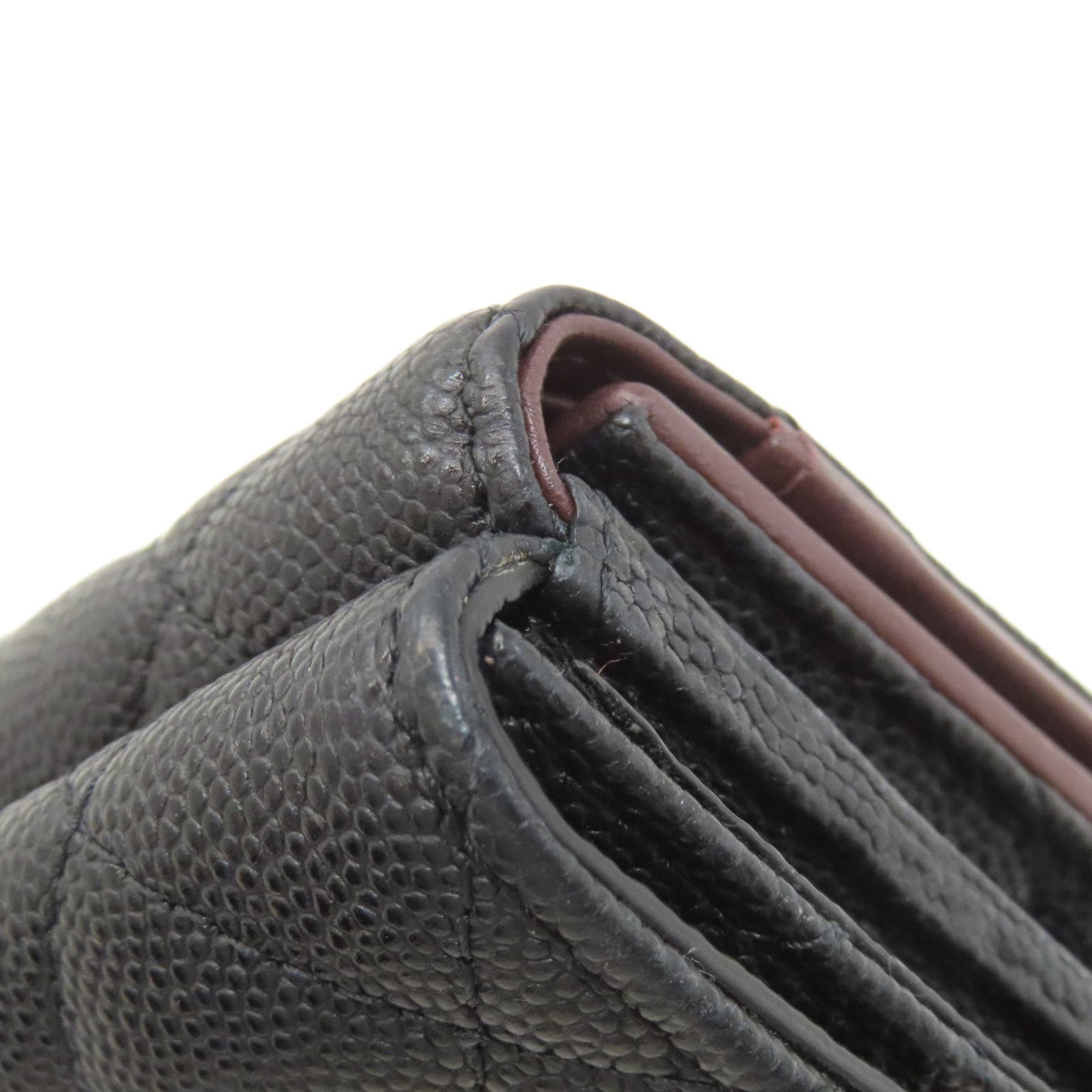 Chanel Black Leather Wallet (Bi-Fold) (Pre-Owned)
