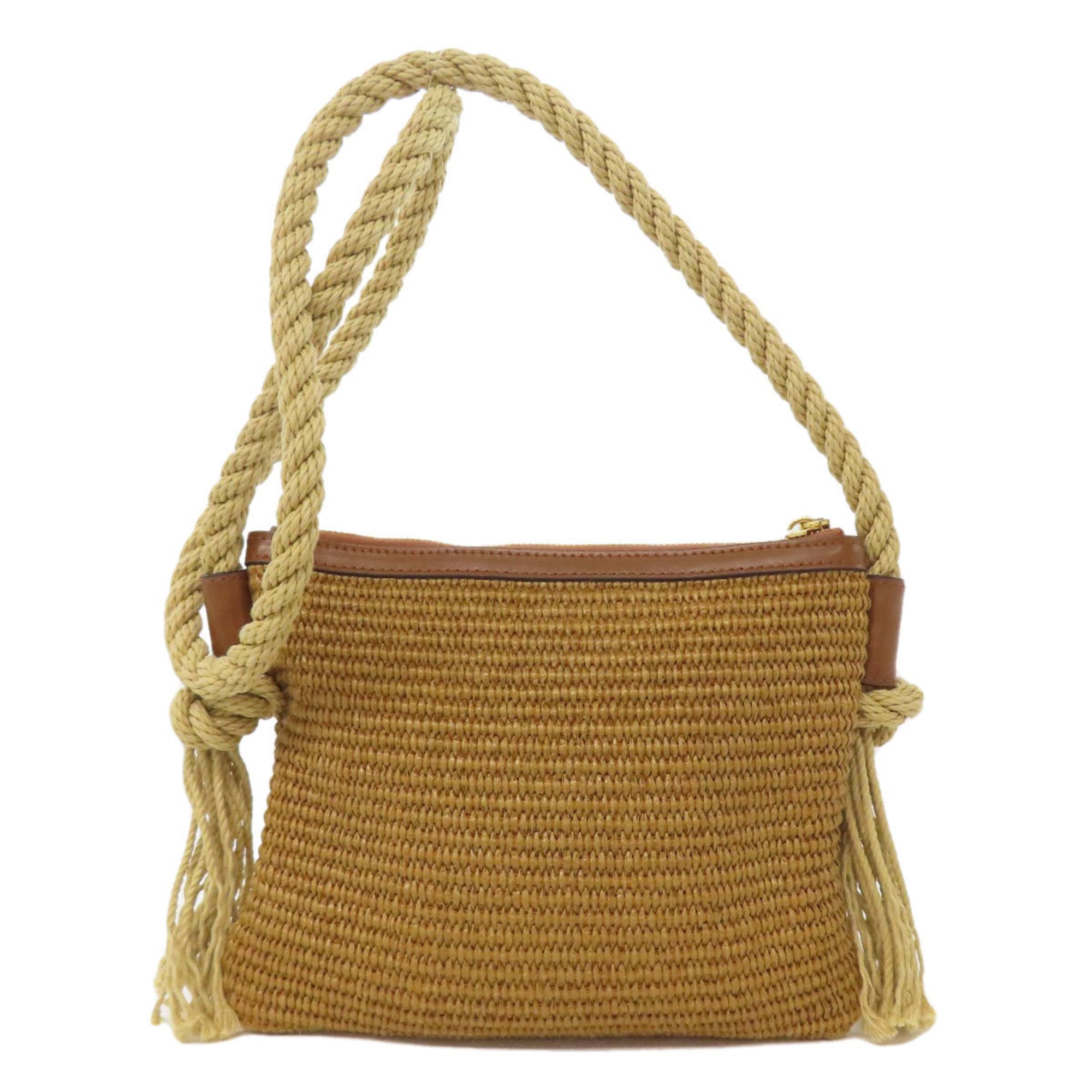Marni Brown Raffia Shoulder Bag (Pre-Owned)