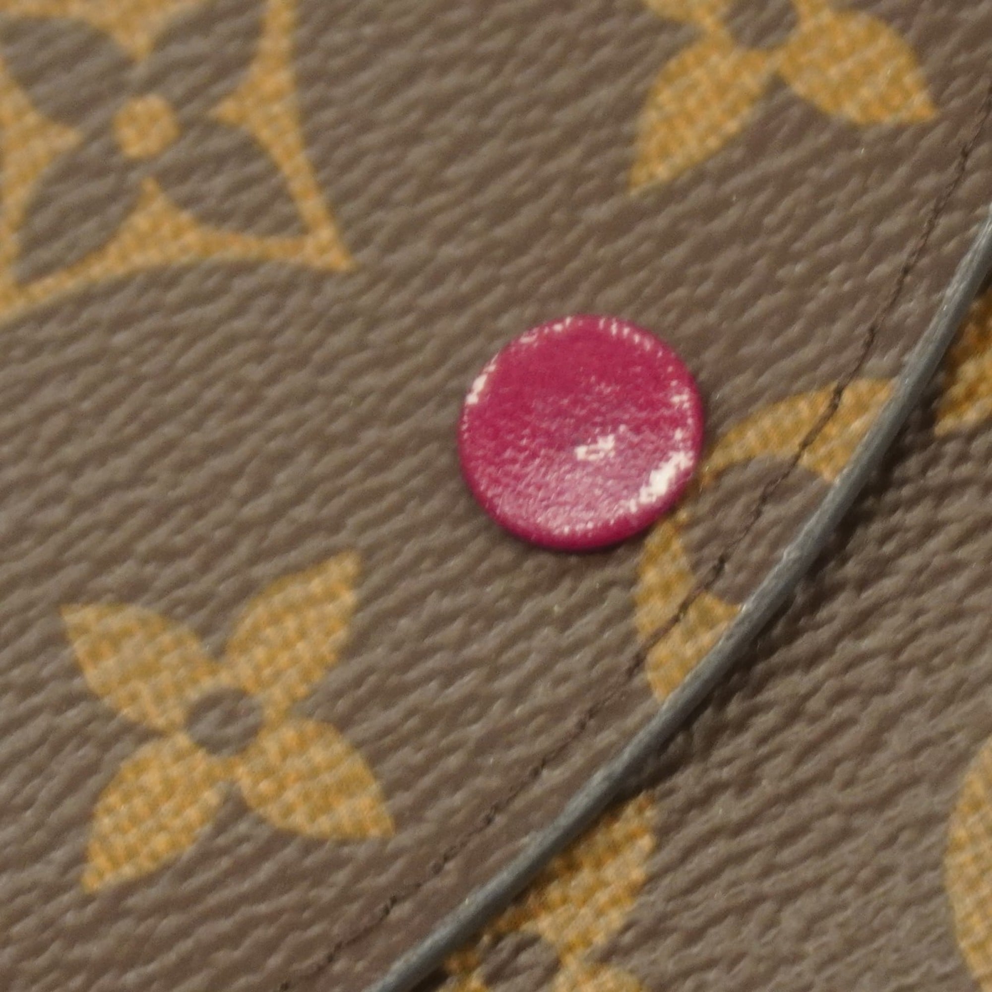 Louis Vuitton Brown Fuchsia Coin Purse/Coin Case (Pre-Owned)