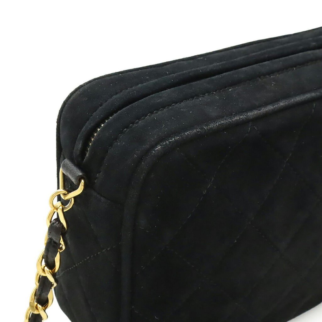 Chanel Black Suede Shoulder Bag (Pre-Owned)