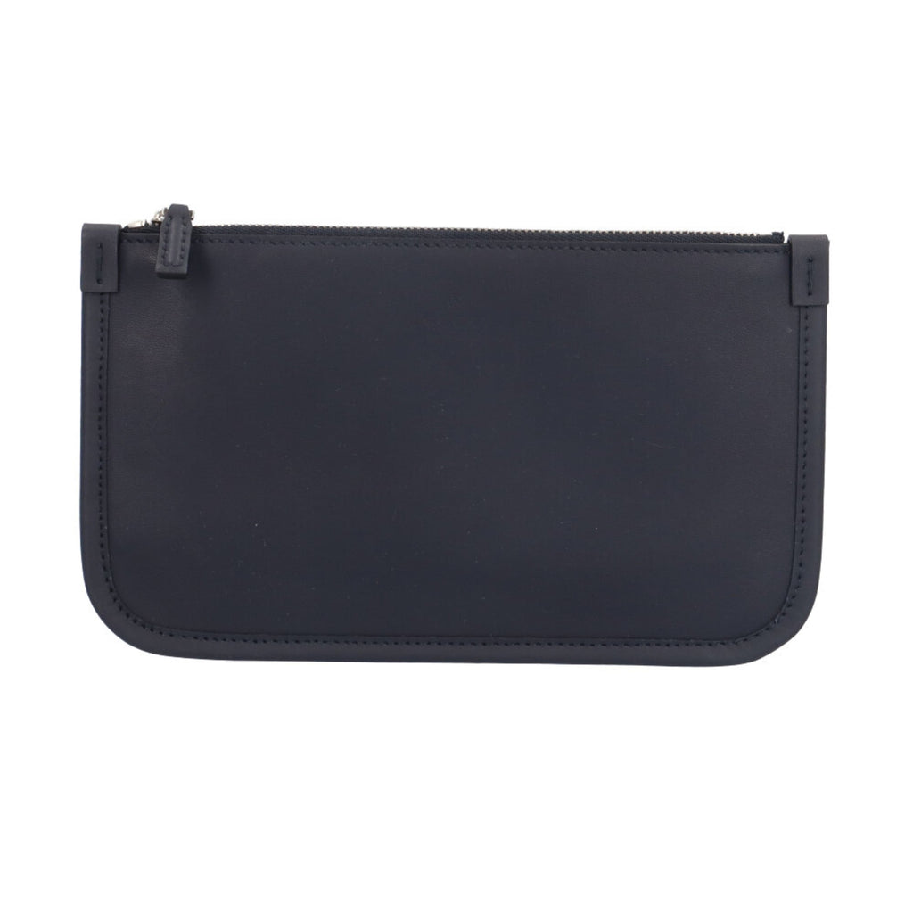 Gucci Beige Navy Canvas Leather Handbag (Pre-Owned)