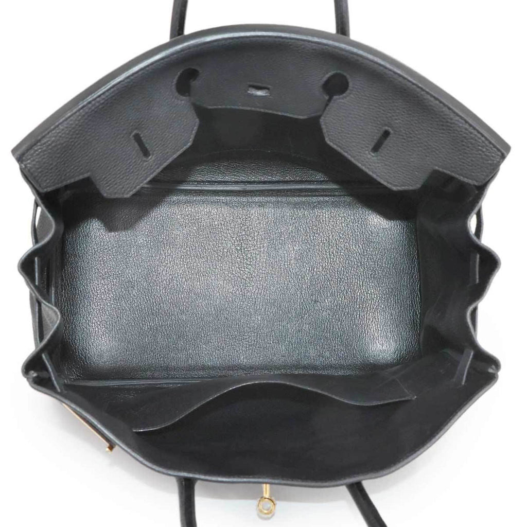 Hermes Black Togo Leather Handbag (Pre-Owned)
