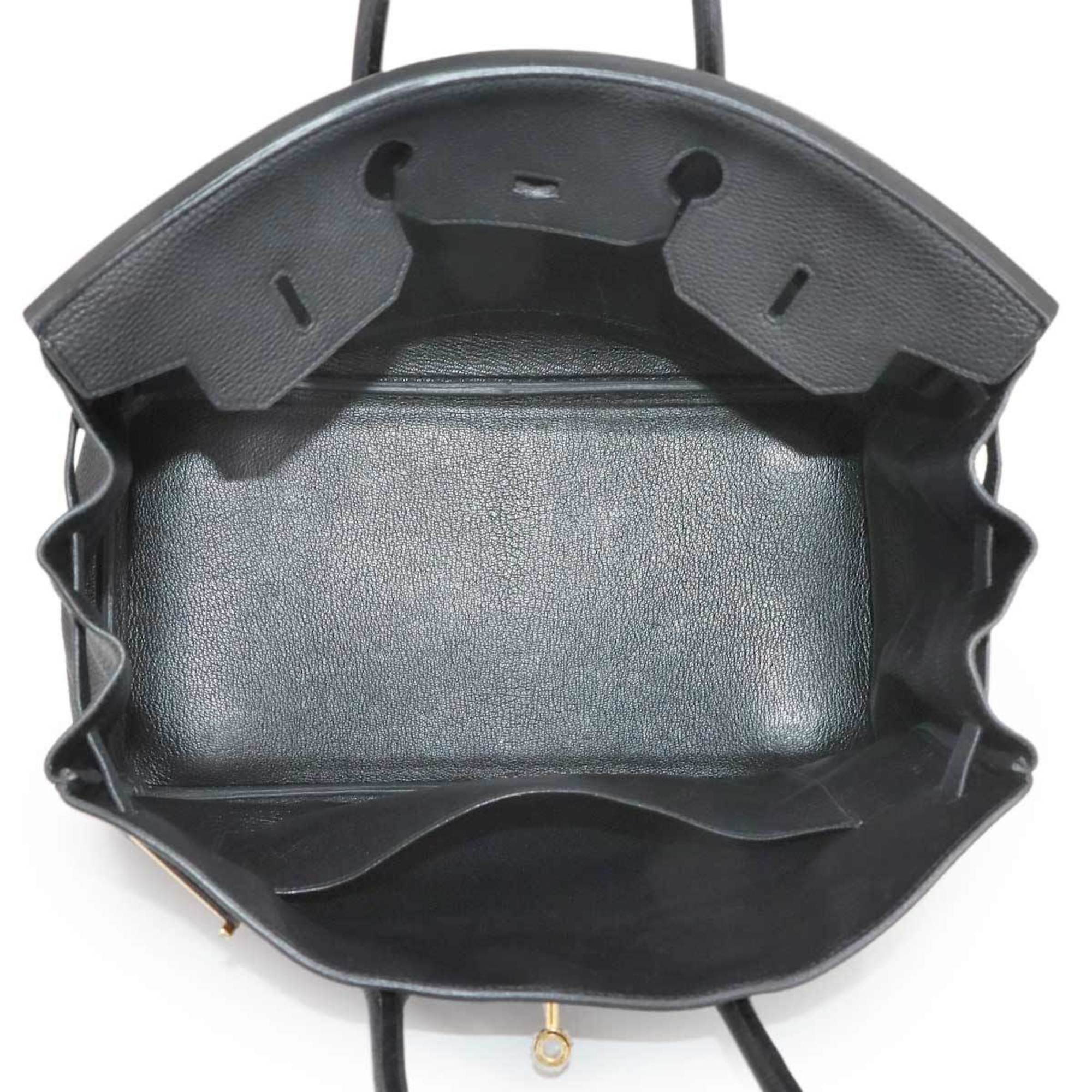 Hermes Black Togo Leather Handbag (Pre-Owned)