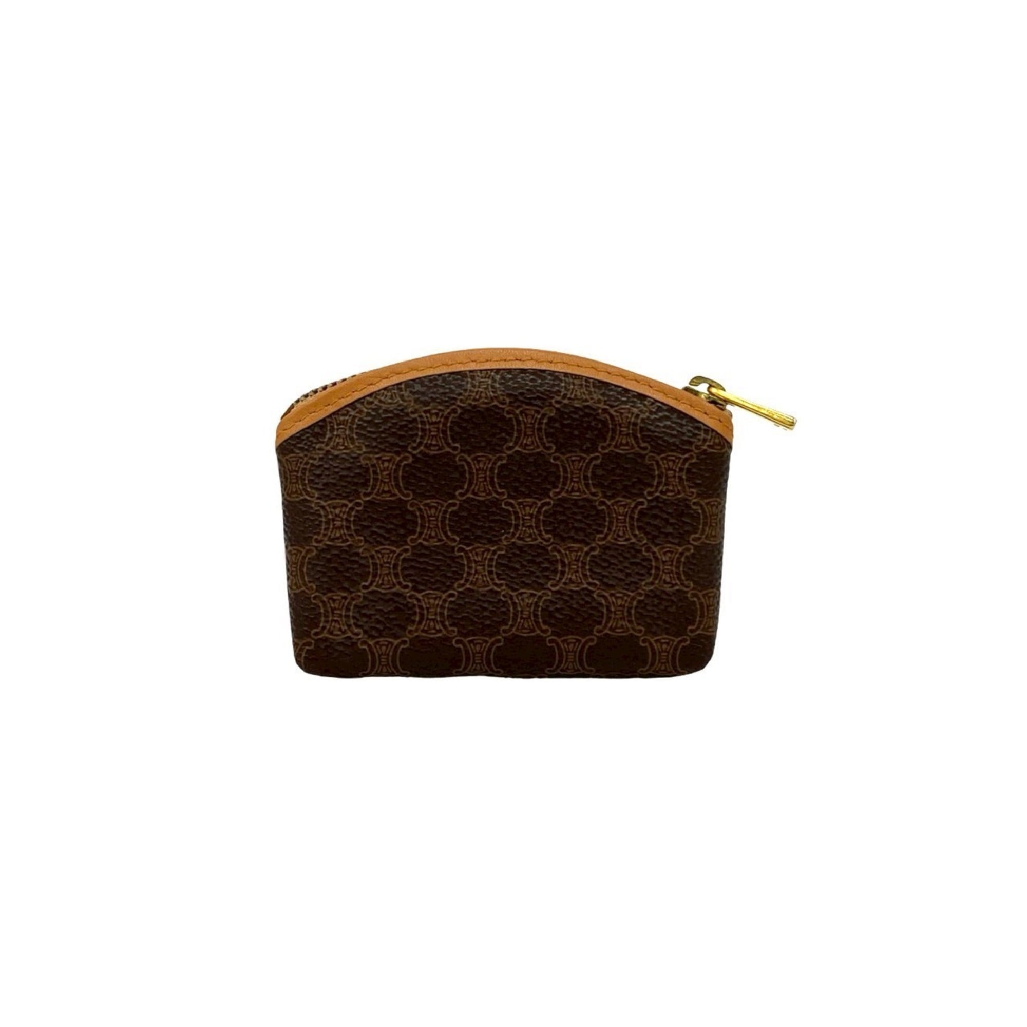 Celine Brown Leather Pvc Coin Purse/Coin Case (Pre-Owned)