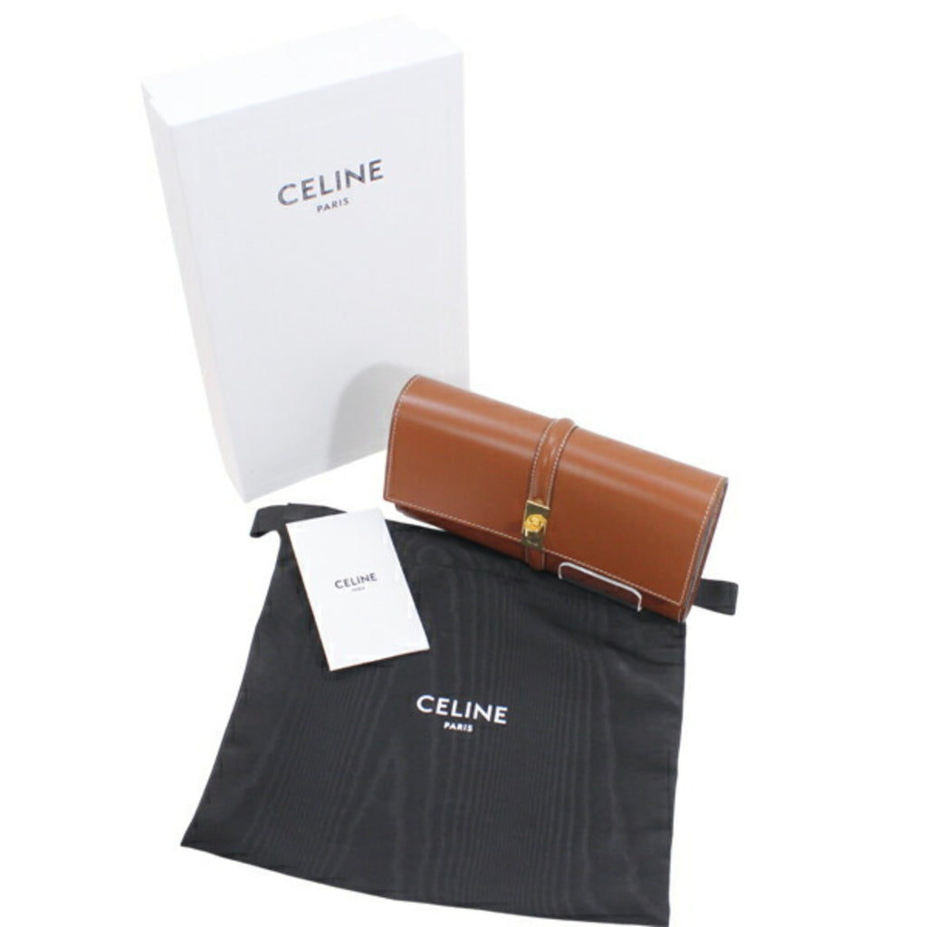 Celine Brown Leather Long Wallet (Bi-Fold) (Pre-Owned)