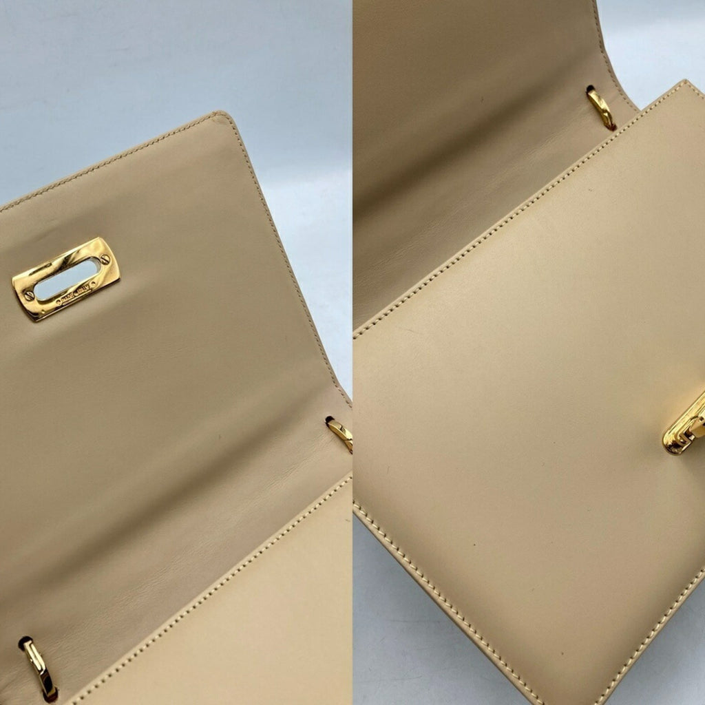 Salvatore Ferragamo Beige Leather Shoulder Bag (Pre-Owned)