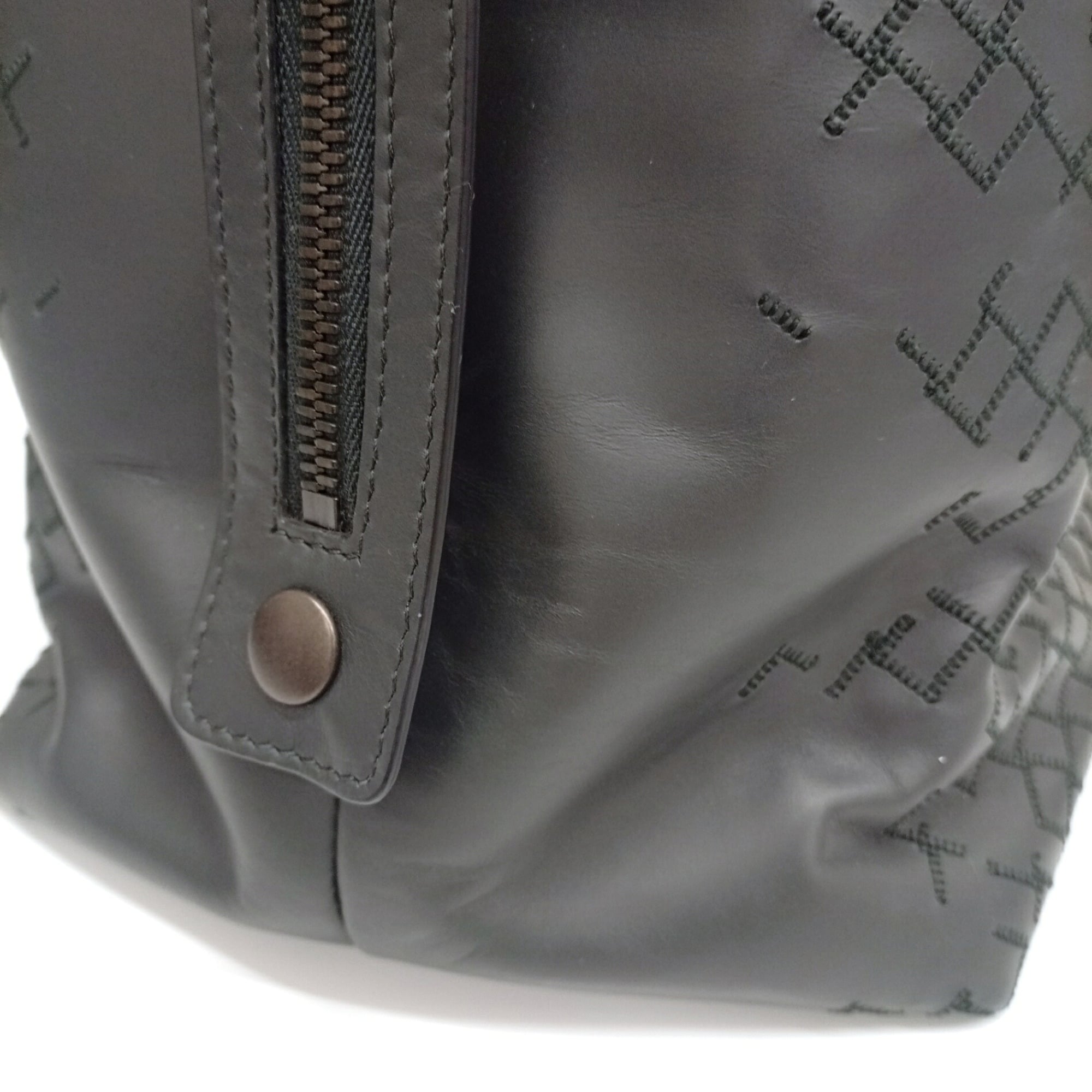 Bottega Veneta Gray Leather Tote Bag (Pre-Owned)