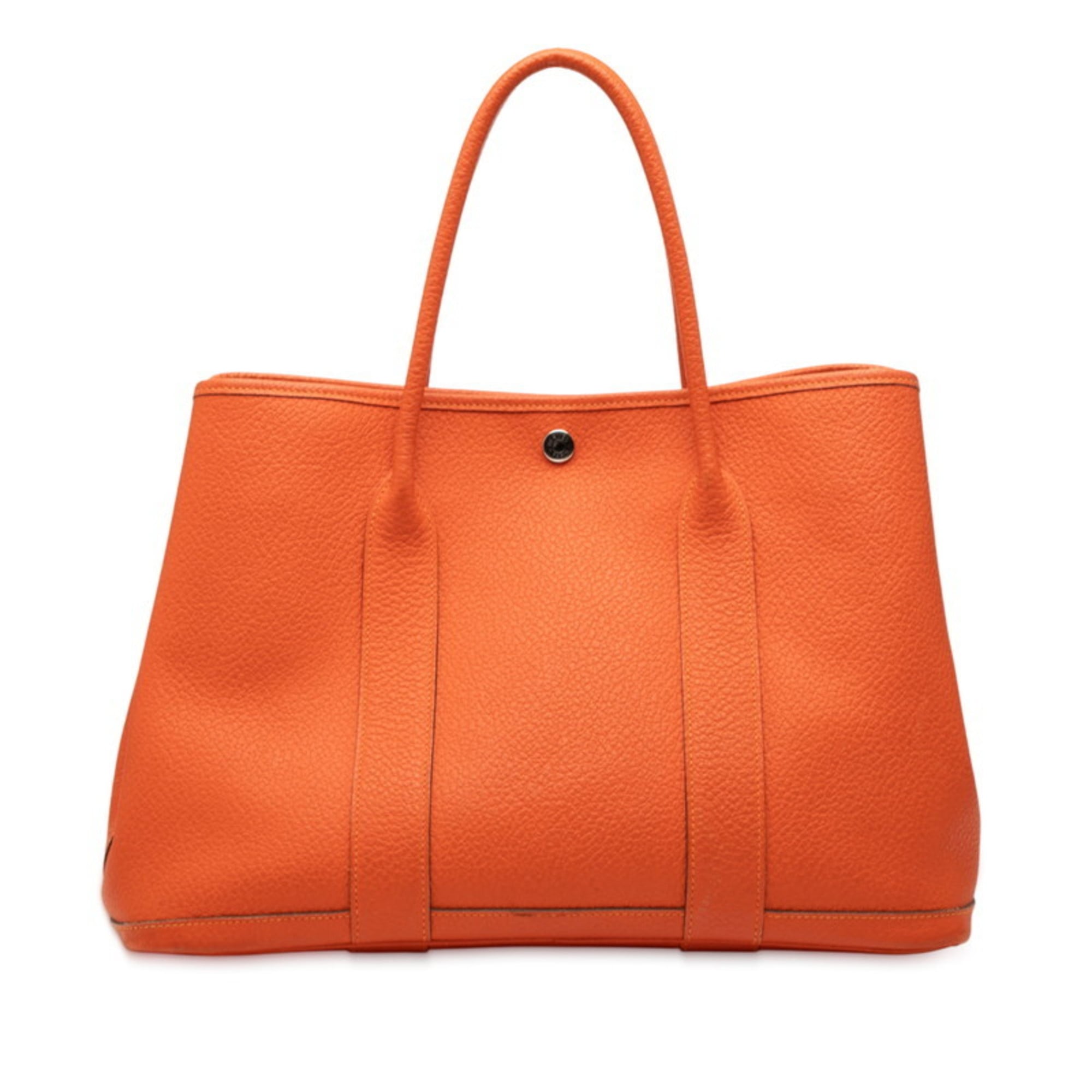 Hermes Orange Negonda Leather Handbag Tote Bag (Pre-Owned)