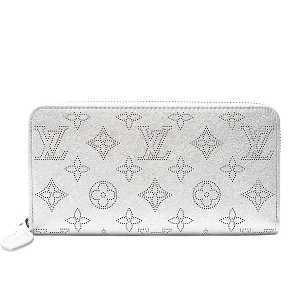 Louis Vuitton Mahina Silver Mahina Leather Long Wallet (Tri-Fold) (Pre-Owned)