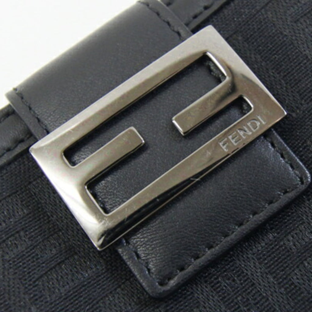 Fendi Black Canvas Leather Wallet (Bi-Fold) (Pre-Owned)