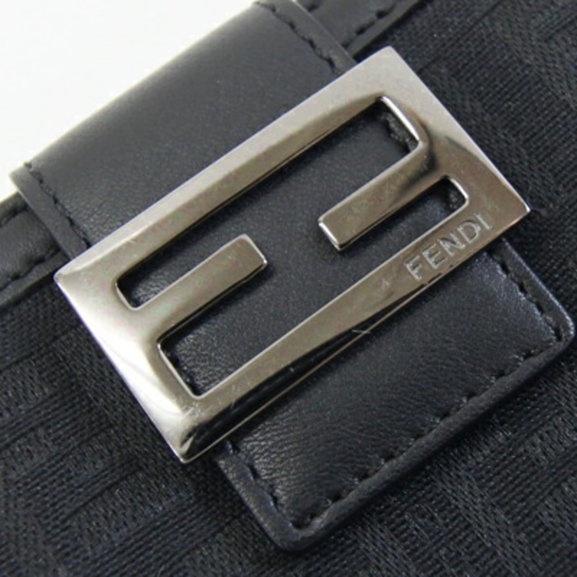 Fendi Black Canvas Leather Wallet (Bi-Fold) (Pre-Owned)