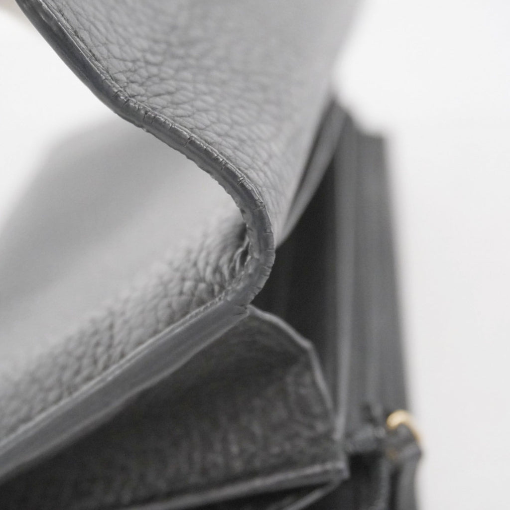 Gucci Black Leather Long Wallet (Bi-Fold) (Pre-Owned)