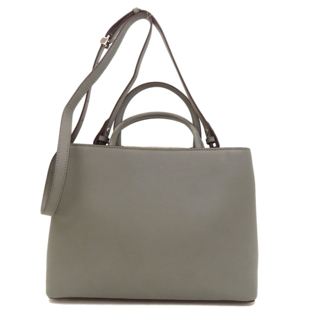 Fendi Gray Leather Handbag (Pre-Owned)