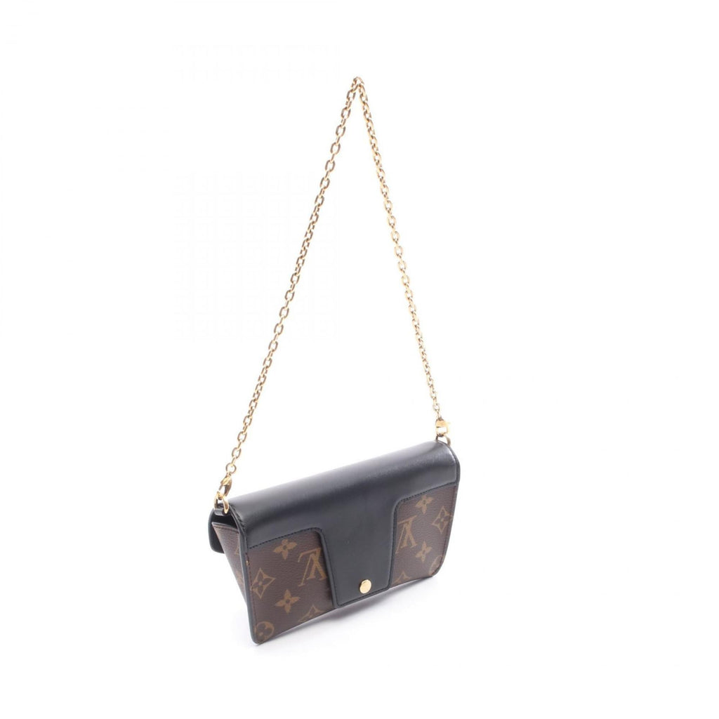 Louis Vuitton Black Brown Coated Canvas Monogram Pvc Leather Shoulder Bag (Pre-Owned)