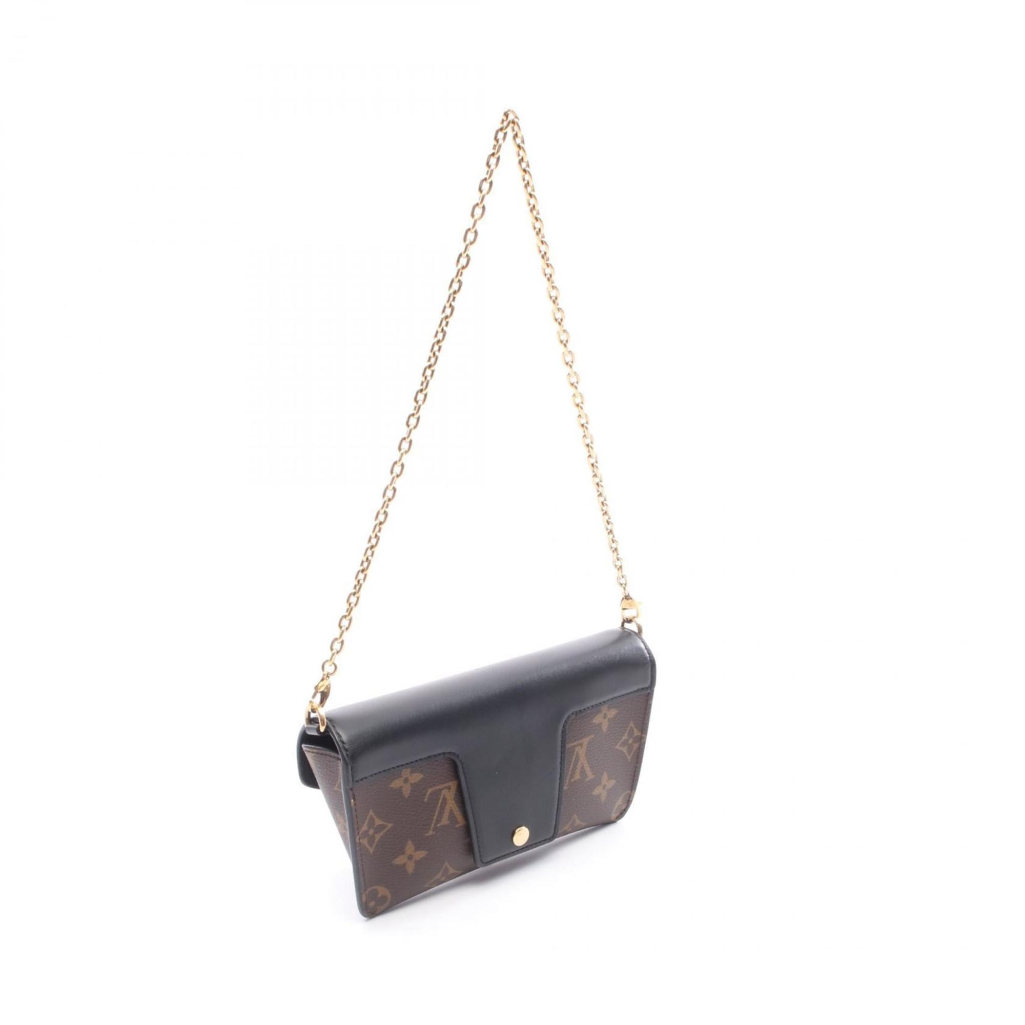 Louis Vuitton Black Brown Coated Canvas Monogram Pvc Leather Shoulder Bag (Pre-Owned)