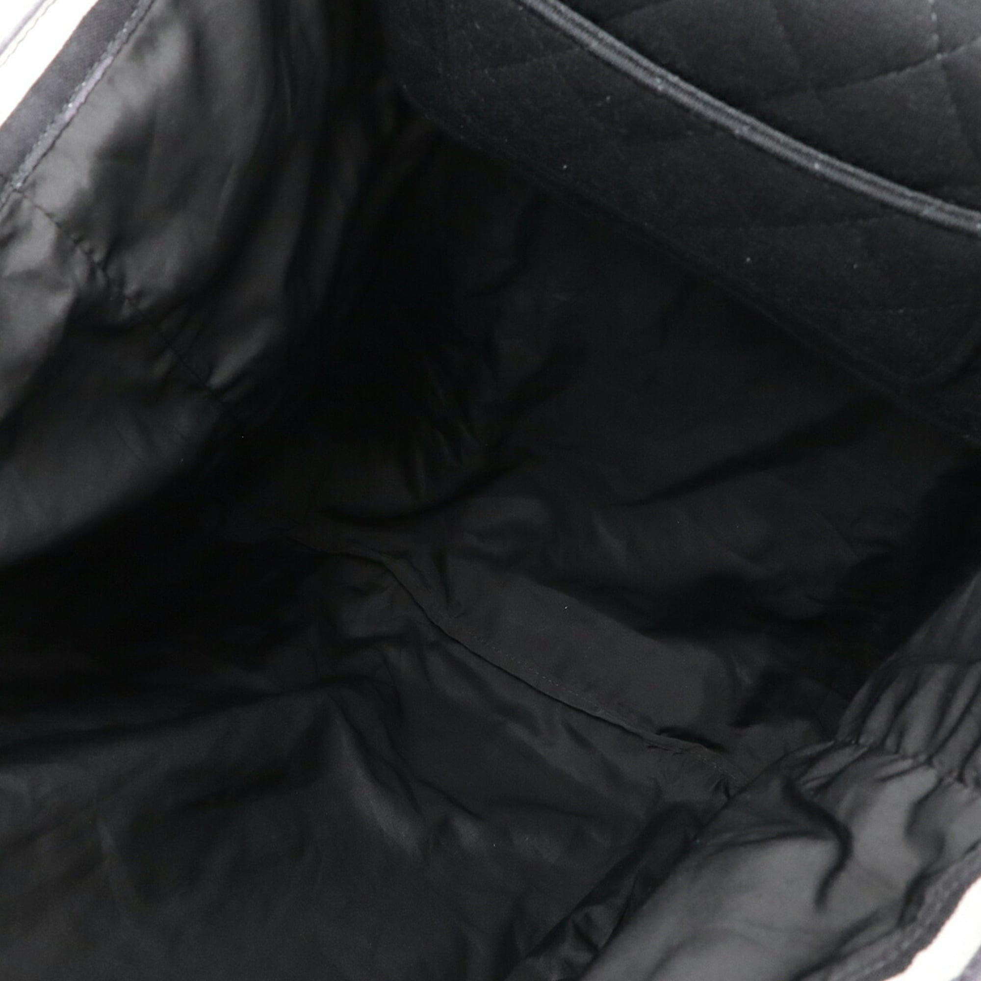 Chanel Matelasse Black Gray Cotton Nylon Eco-Bag Tote Bag (Pre-Owned)