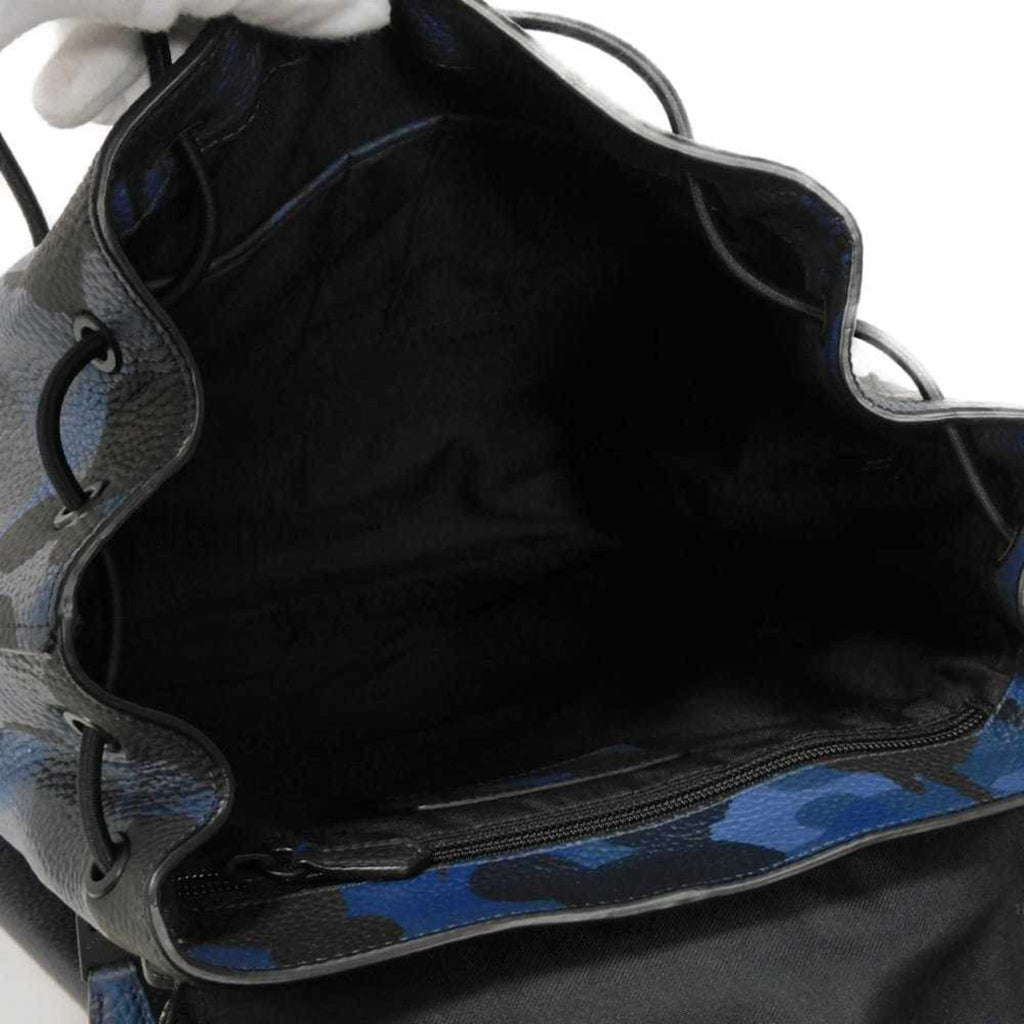 Coach Black Blue Leather Backpack (Pre-Owned)