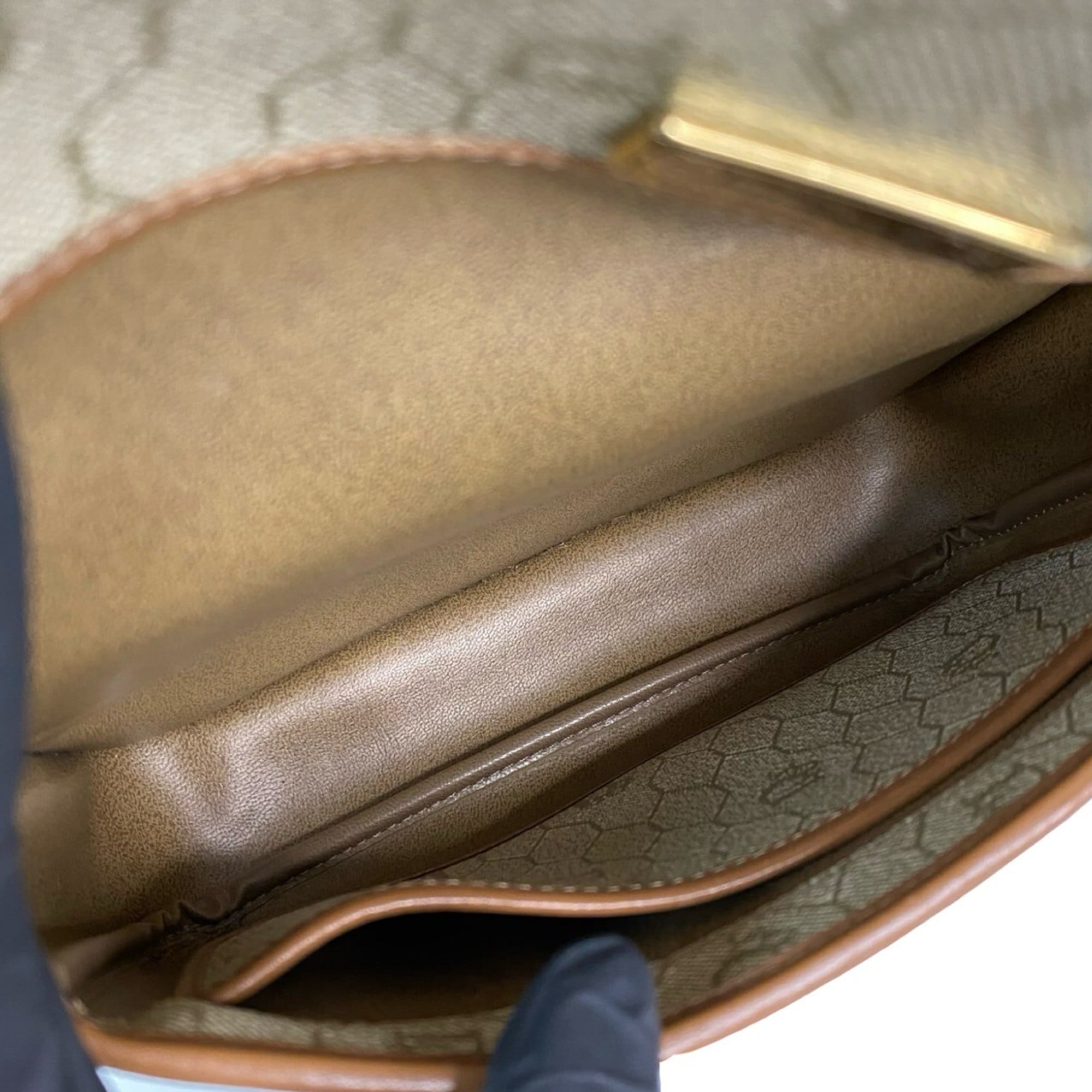 Christian Dior Beige Leather Pvc Pochette Shoulder Bag (Pre-Owned)