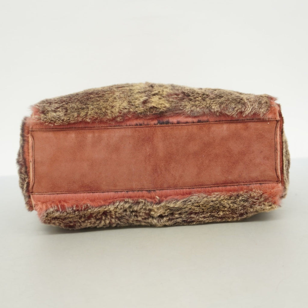 Chanel Beige Bordeaux Fur Tote Bag (Pre-Owned)