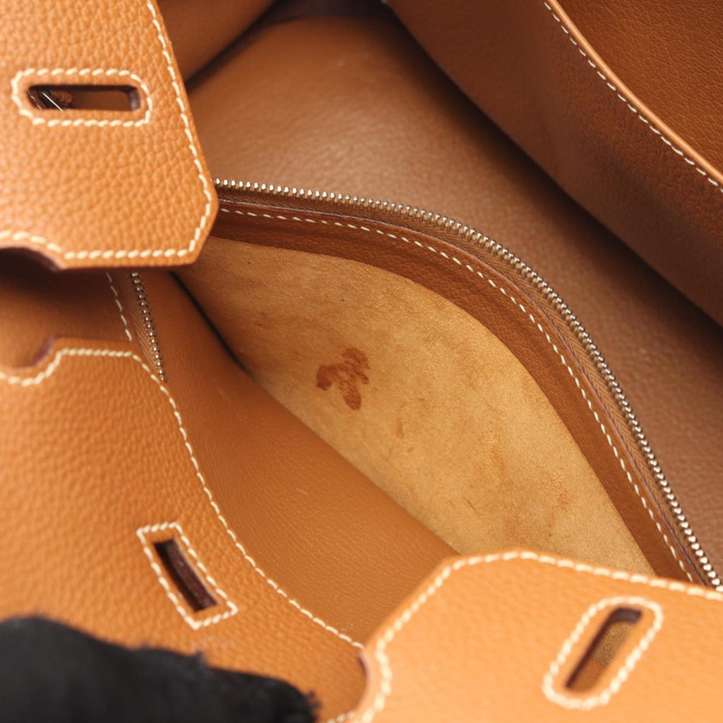 Hermes Brown Togo Leather Handbag (Pre-Owned)