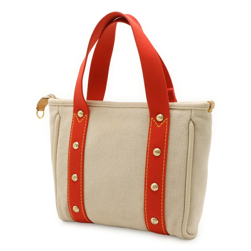 Louis Vuitton Antigua Beige Rouge Canvas Handbag Tote Bag (Pre-Owned)