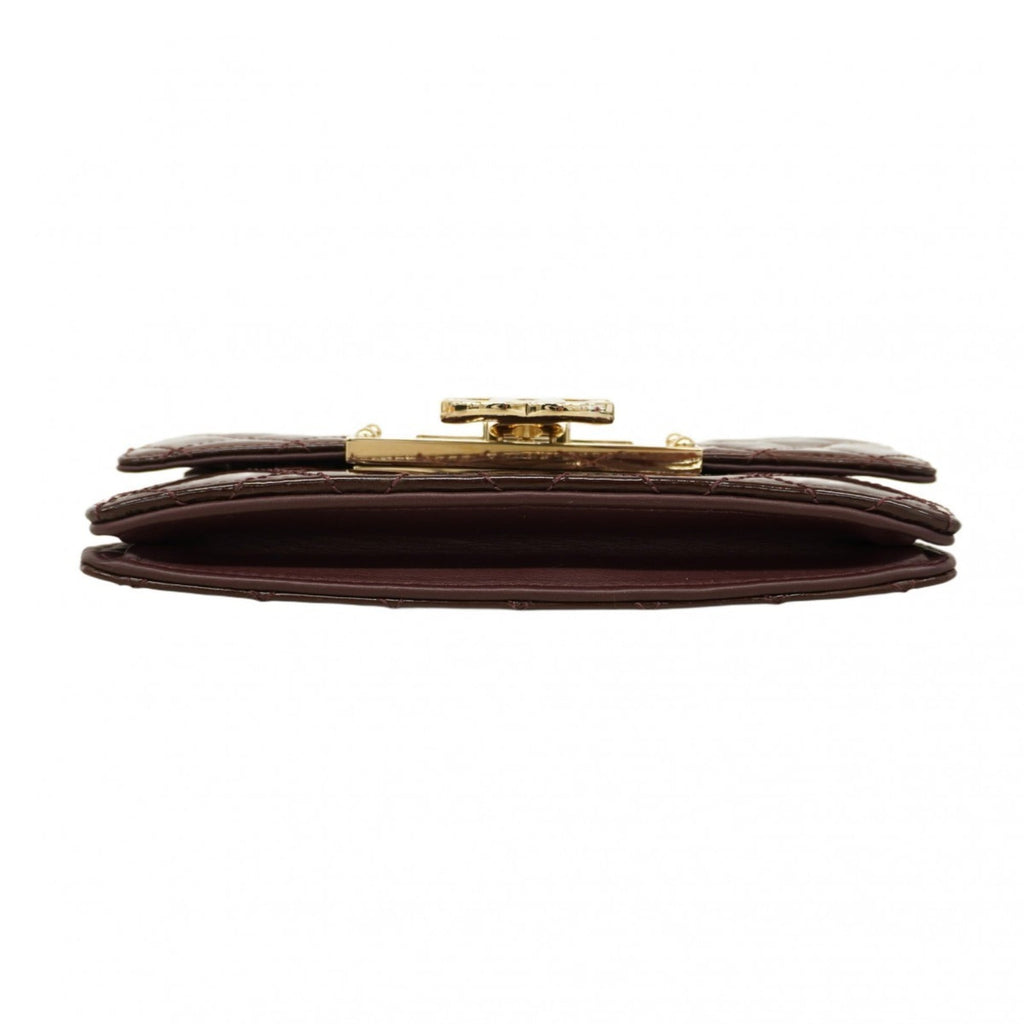 Chanel Bordeaux Patent Leather Chain/Shoulder Wallet (Pre-Owned)
