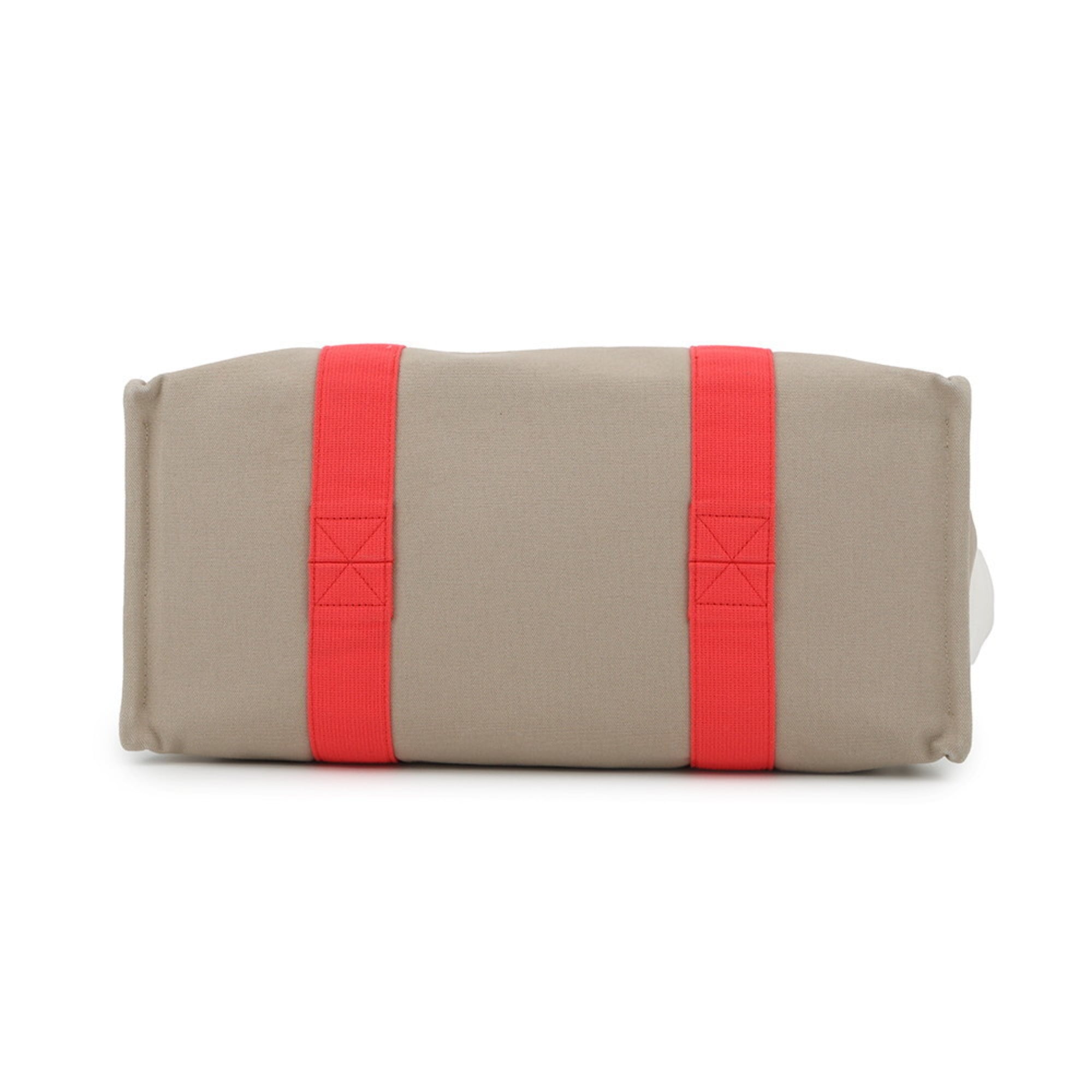 Hermes Adada Bougainvillier Gray White Canvas Tote Bag (Pre-Owned)