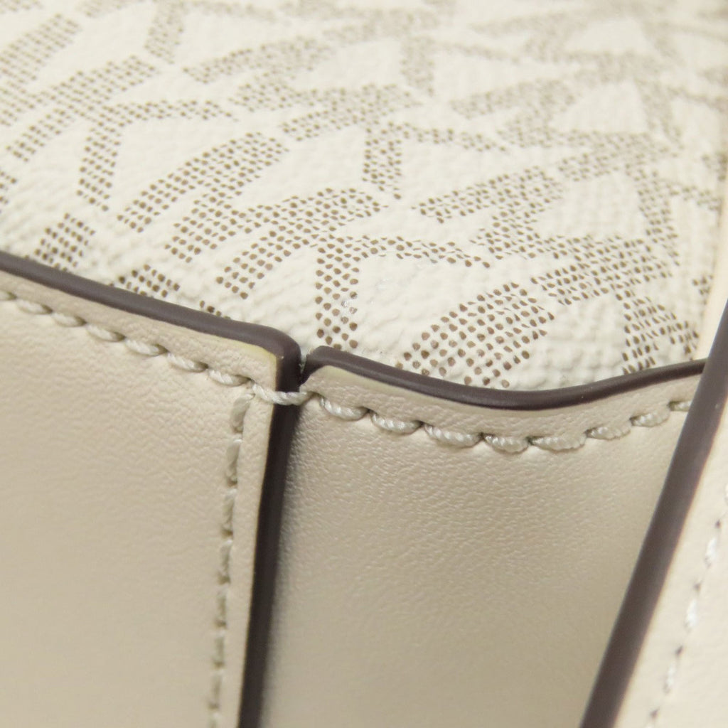 Michael Kors White Leather Pvc Backpack (Pre-Owned)