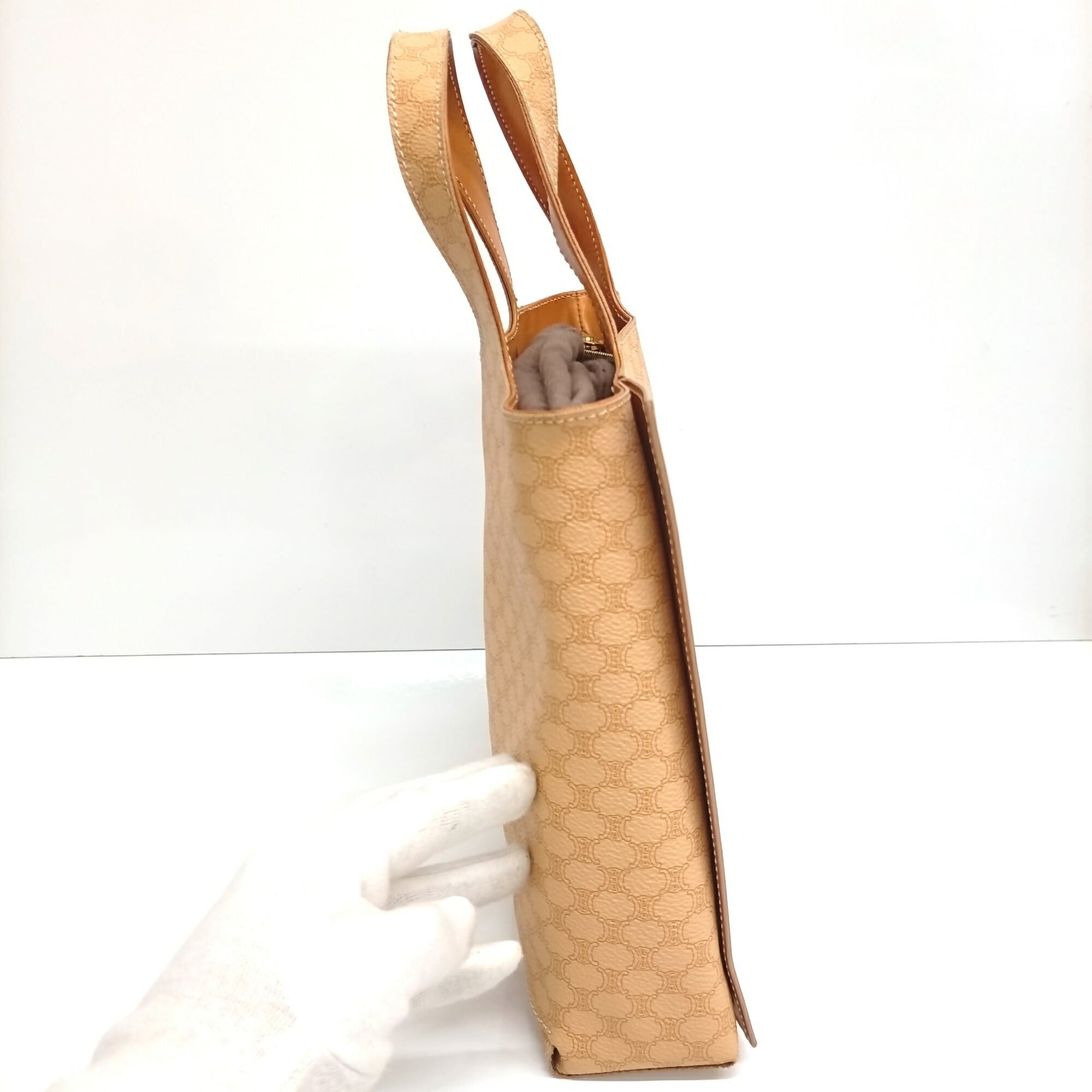 Celine Beige Brown Pvc Leather Handbag Tote Bag (Pre-Owned)