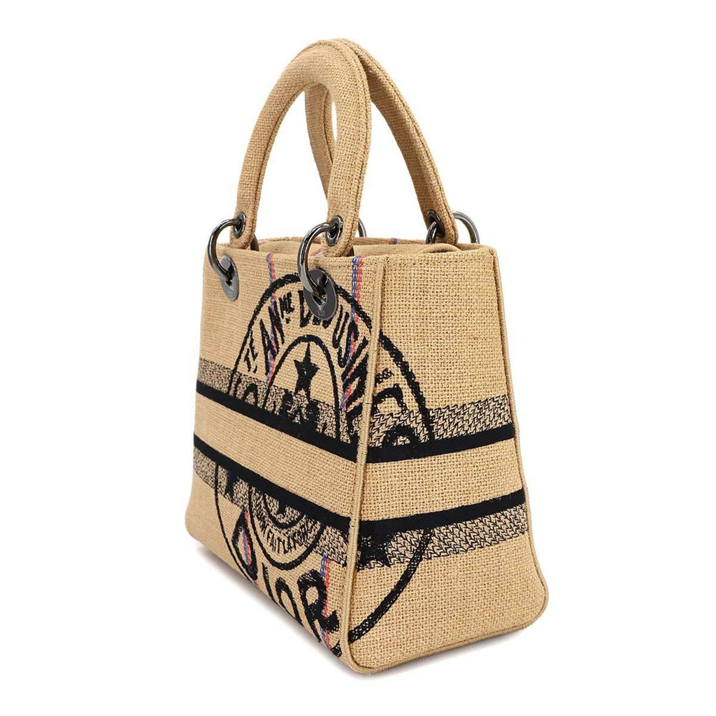 Christian Dior Beige Canvas Handbag Shoulder Bag (Pre-Owned)