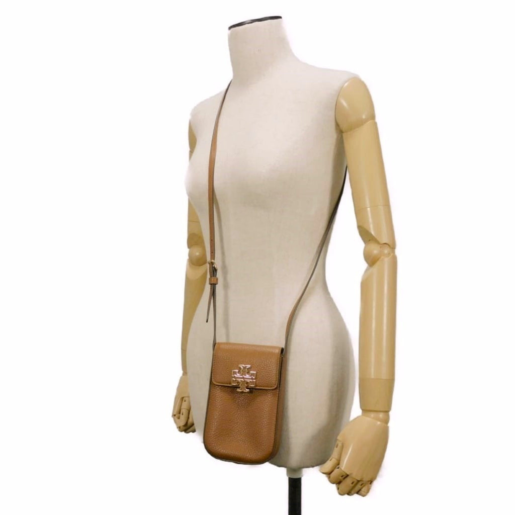 Tory Burch Brown Leather Pochette Shoulder Bag (Pre-Owned)
