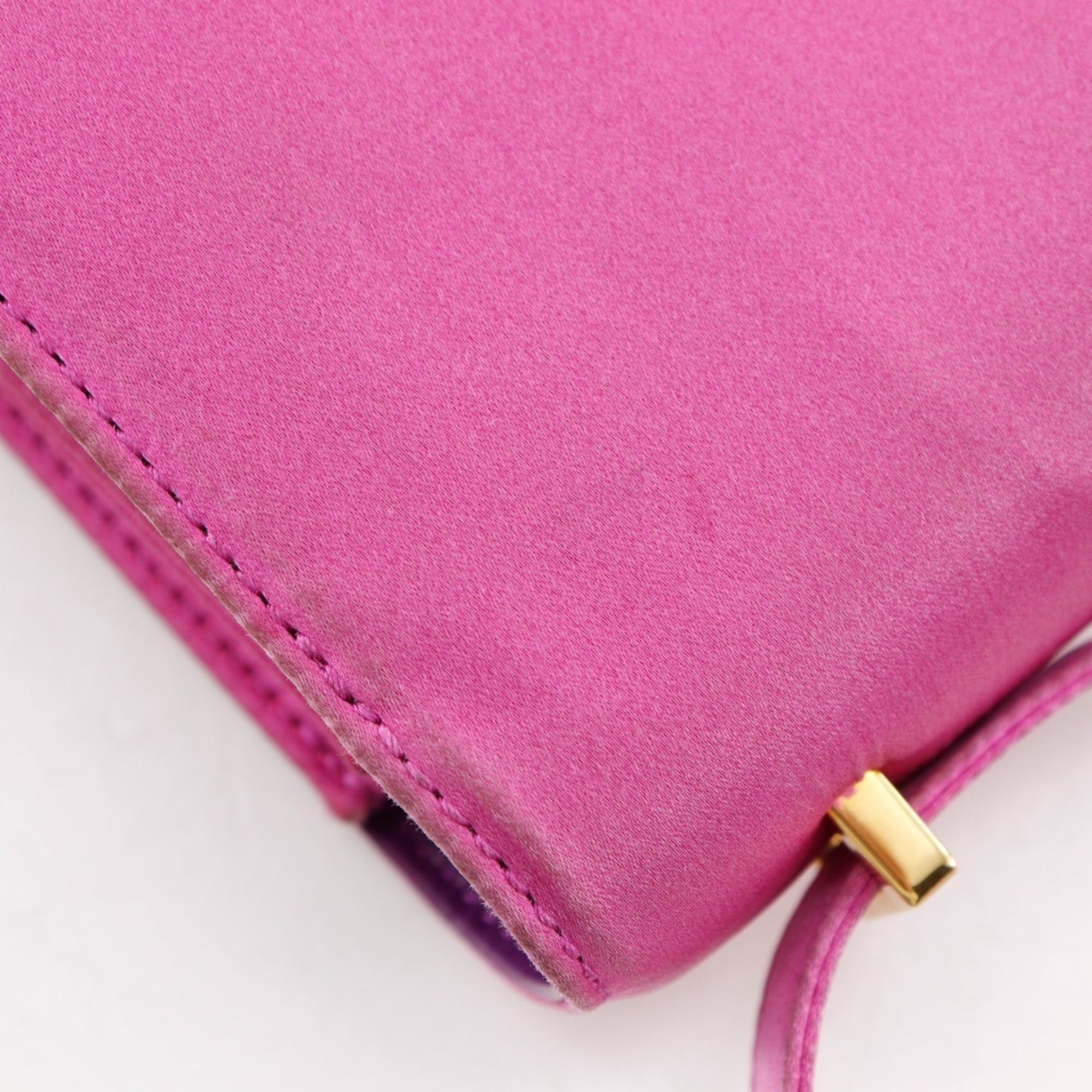 Hermes Constance Pink Silk Shoulder Bag (Pre-Owned)