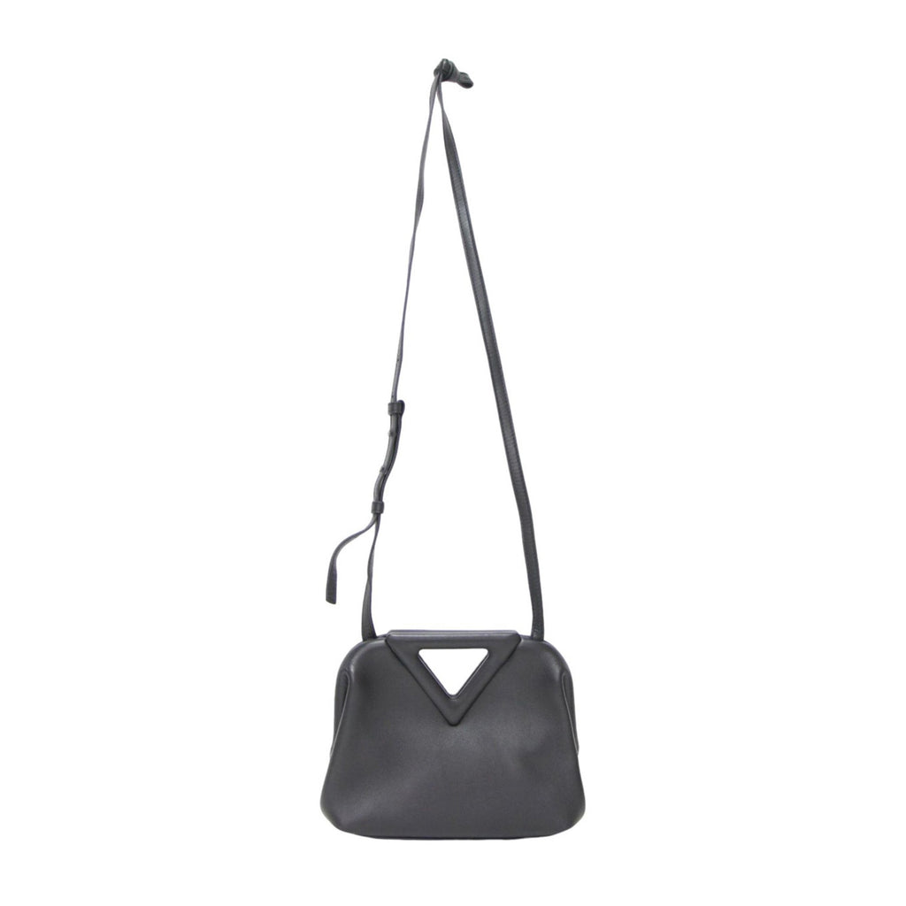 Bottega Veneta Black Leather Handbag Shoulder Bag (Pre-Owned)