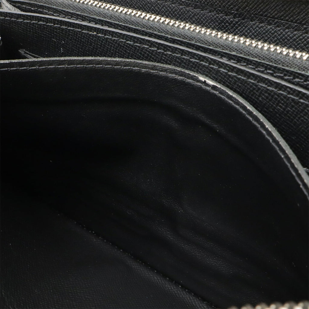 Louis Vuitton Taiga Black Noir Taiga Leather Long Wallet (Bi-Fold) (Pre-Owned)