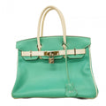 Hermes White Swift Leather Handbag (Pre-Owned)