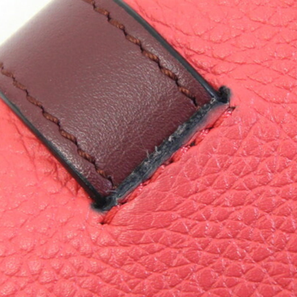 Loewe Bordeaux Pink Red Color Leather Wallet (Tri-Fold) (Pre-Owned)