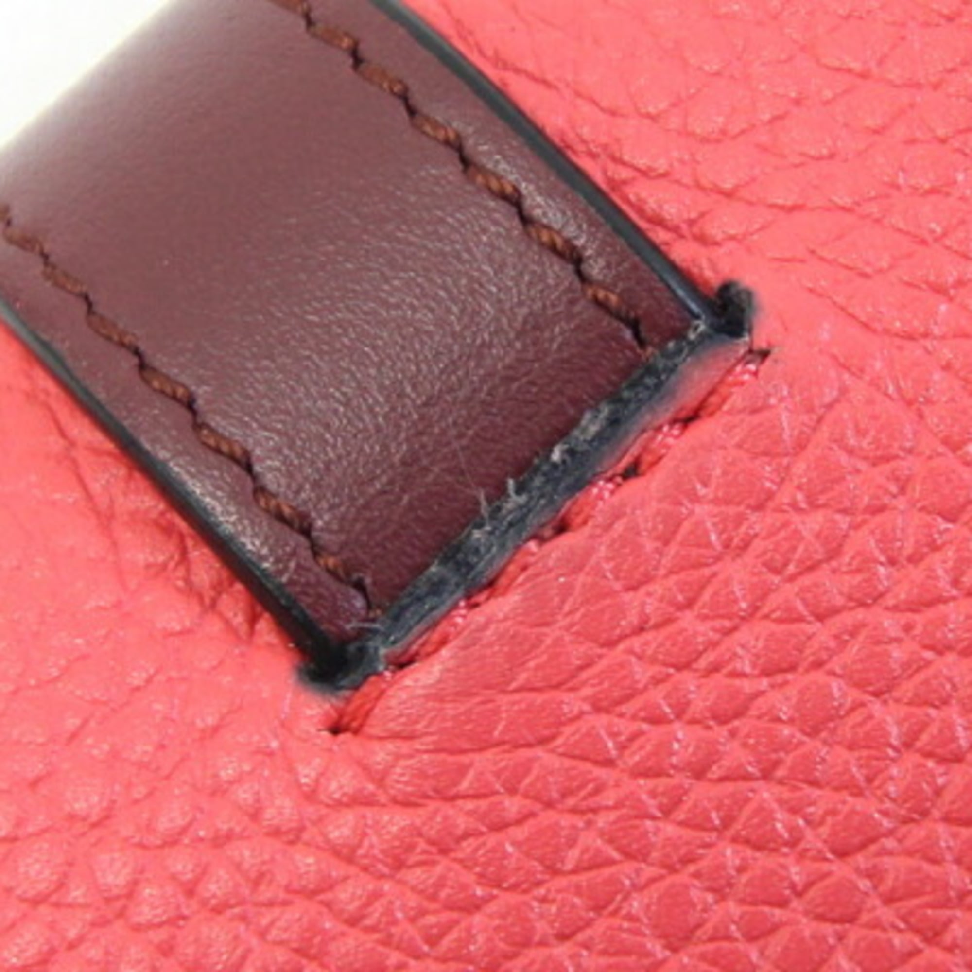 Loewe Bordeaux Pink Red Color Leather Wallet (Tri-Fold) (Pre-Owned)