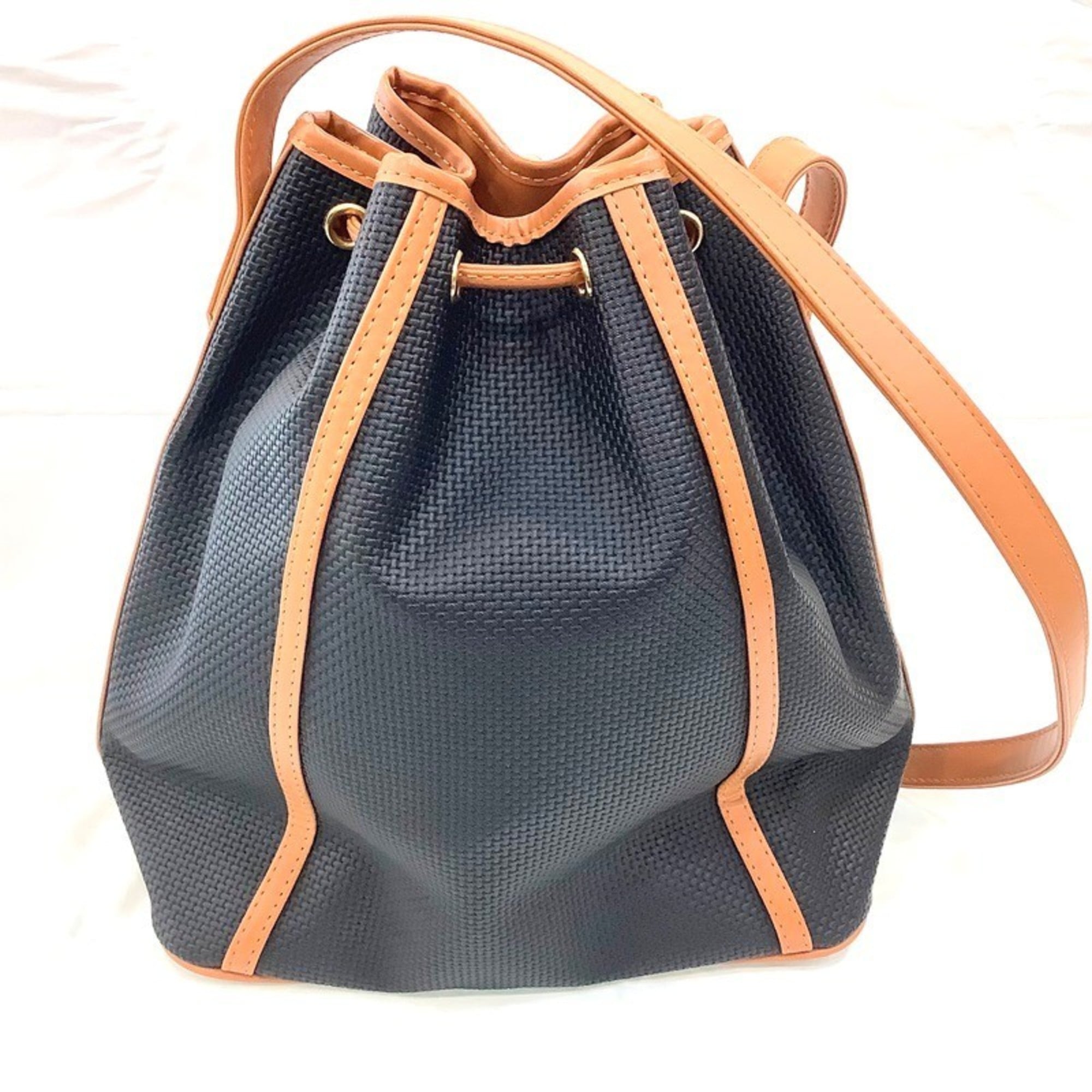 Yves Saint Laurent Black Brown Leather Shoulder Bag (Pre-Owned)