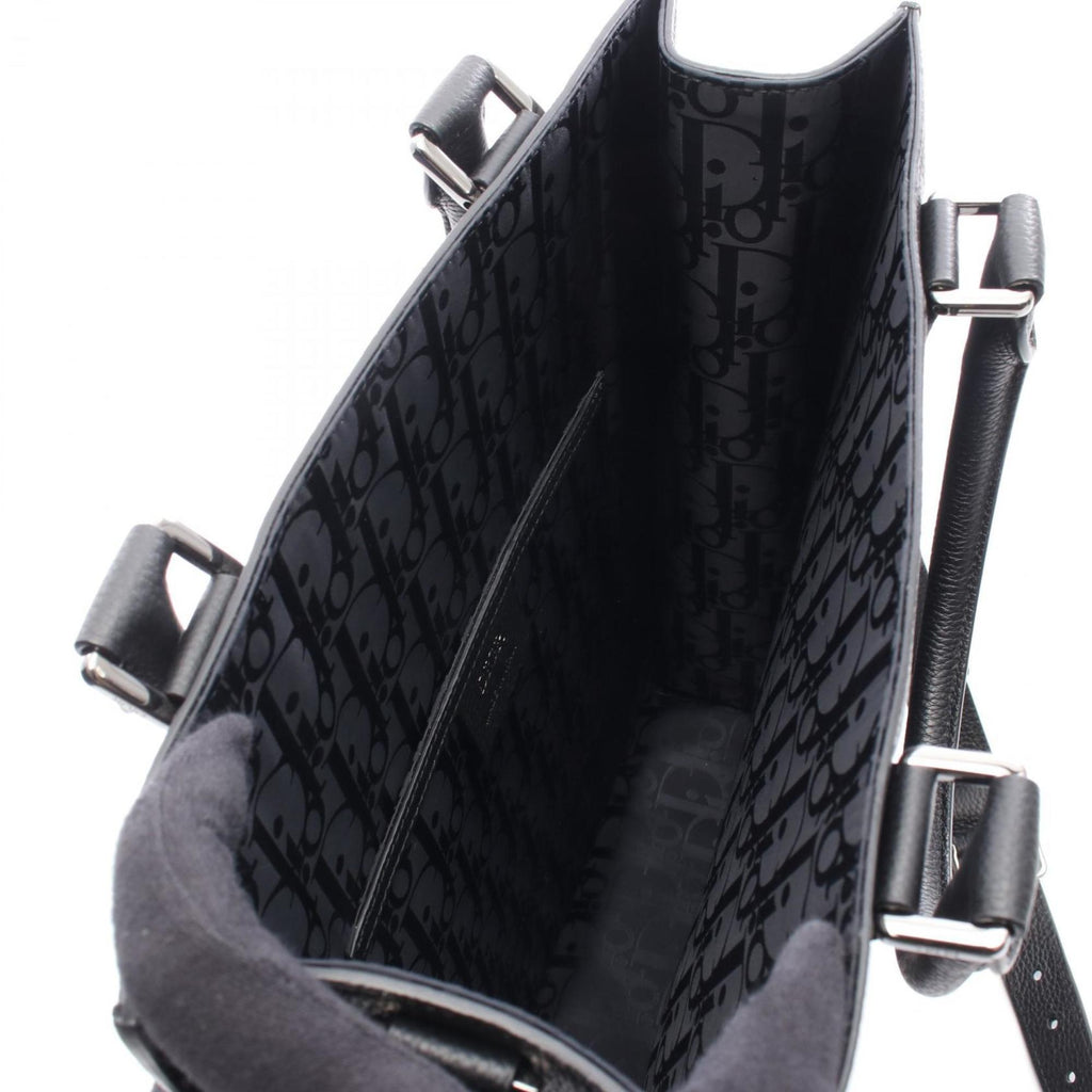 Christian Dior Black Leather Tote Bag (Pre-Owned)