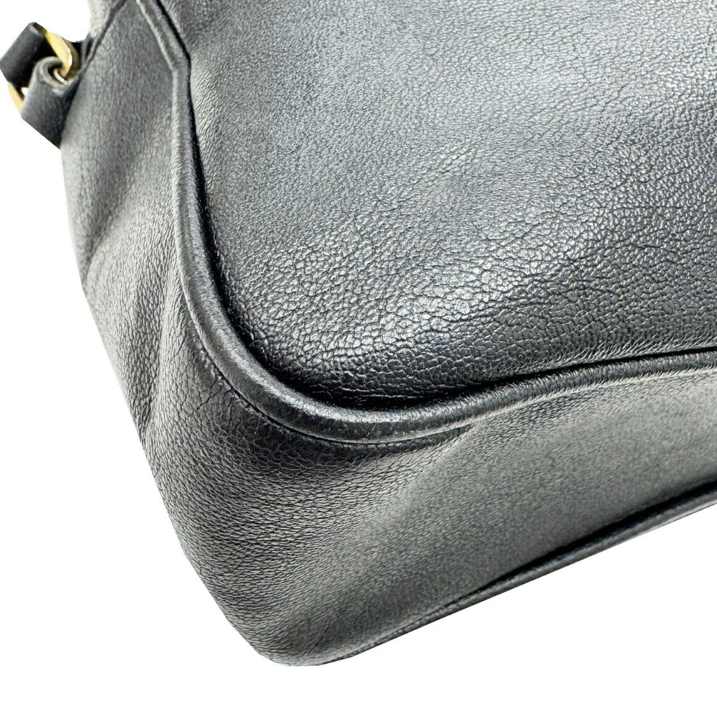 Saint Laurent Black Leather Shoulder Bag (Pre-Owned)
