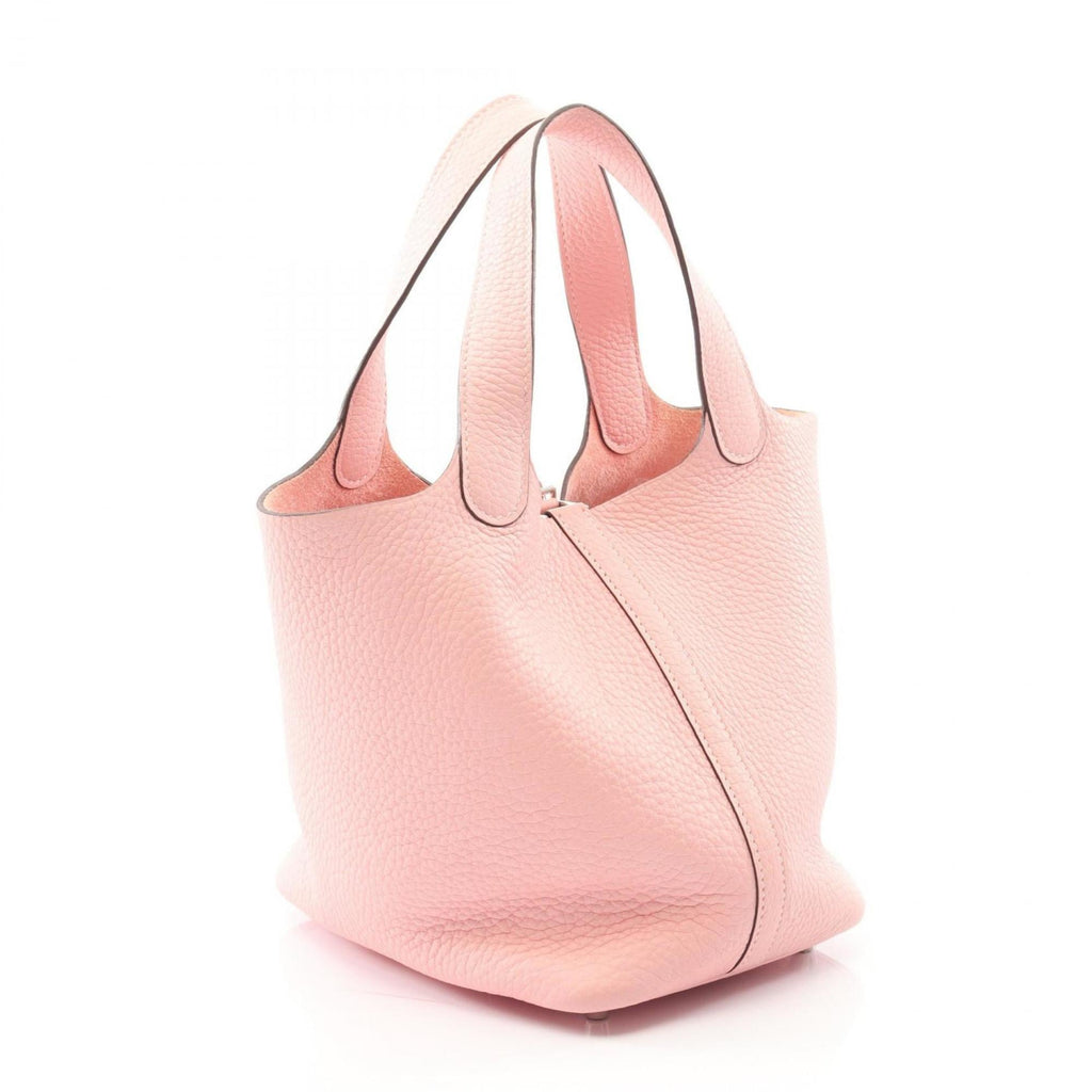 Hermes Pink Taurillon Clemence Leather Handbag (Pre-Owned)
