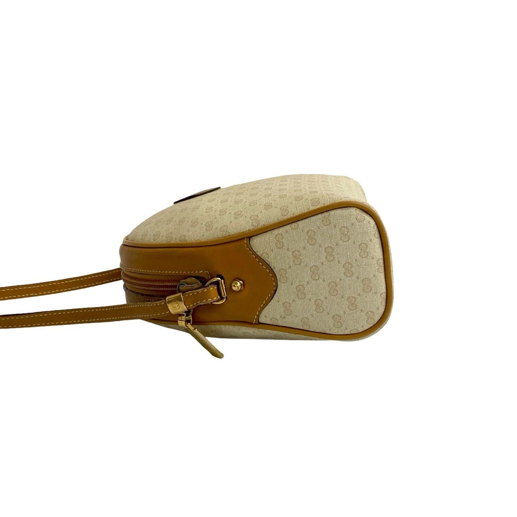 Gucci Brown Ivory Leather Pvc Pochette Shoulder Bag (Pre-Owned)