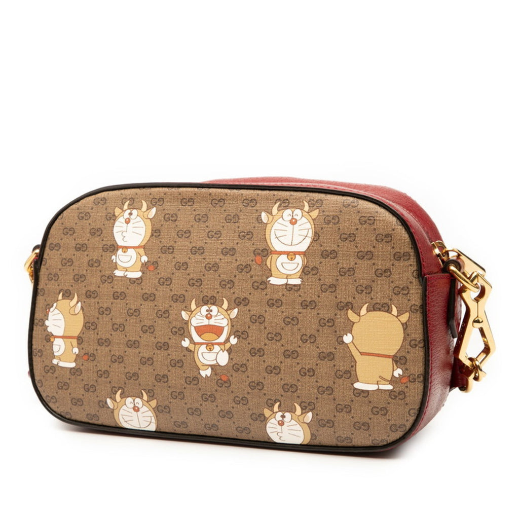 Gucci Brown Red Color Pvc Leather Shoulder Bag (Pre-Owned)