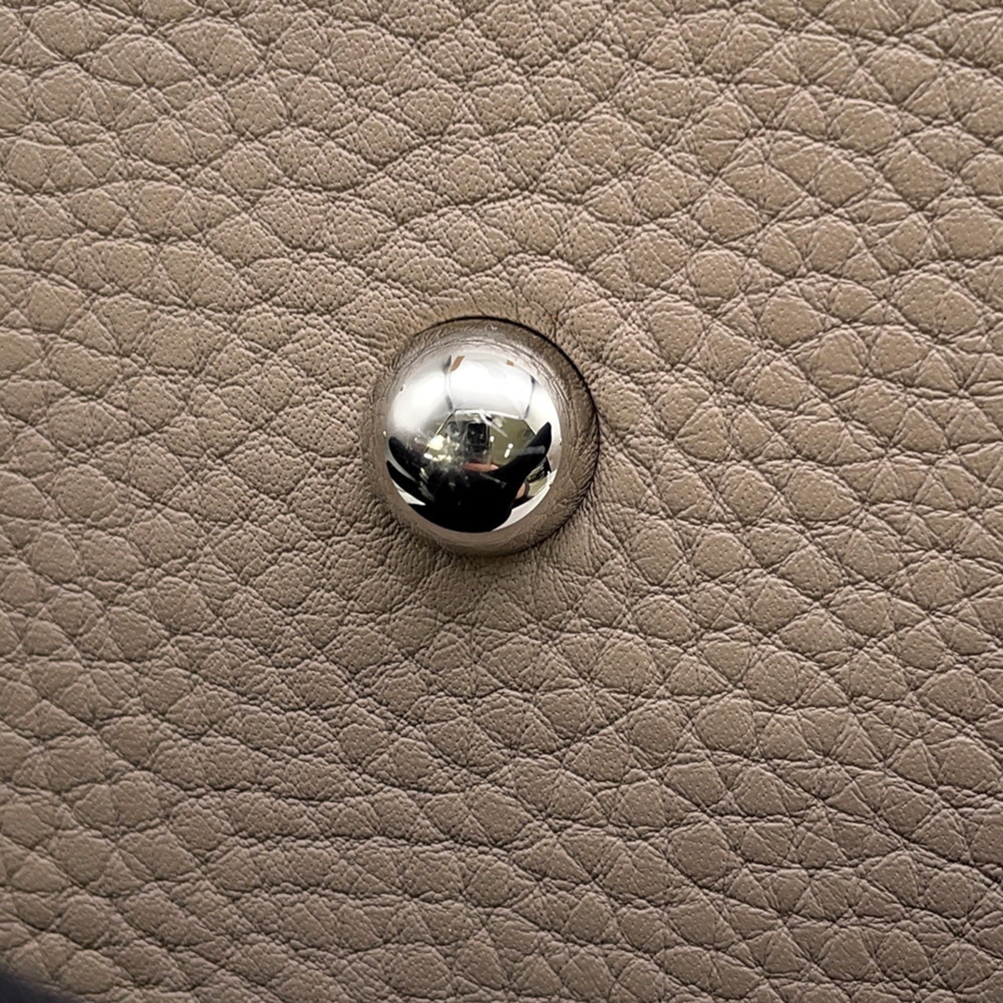 Hermes Bolide Gris Tourterelle Taurillon Clemence Leather Handbag (Pre-Owned)